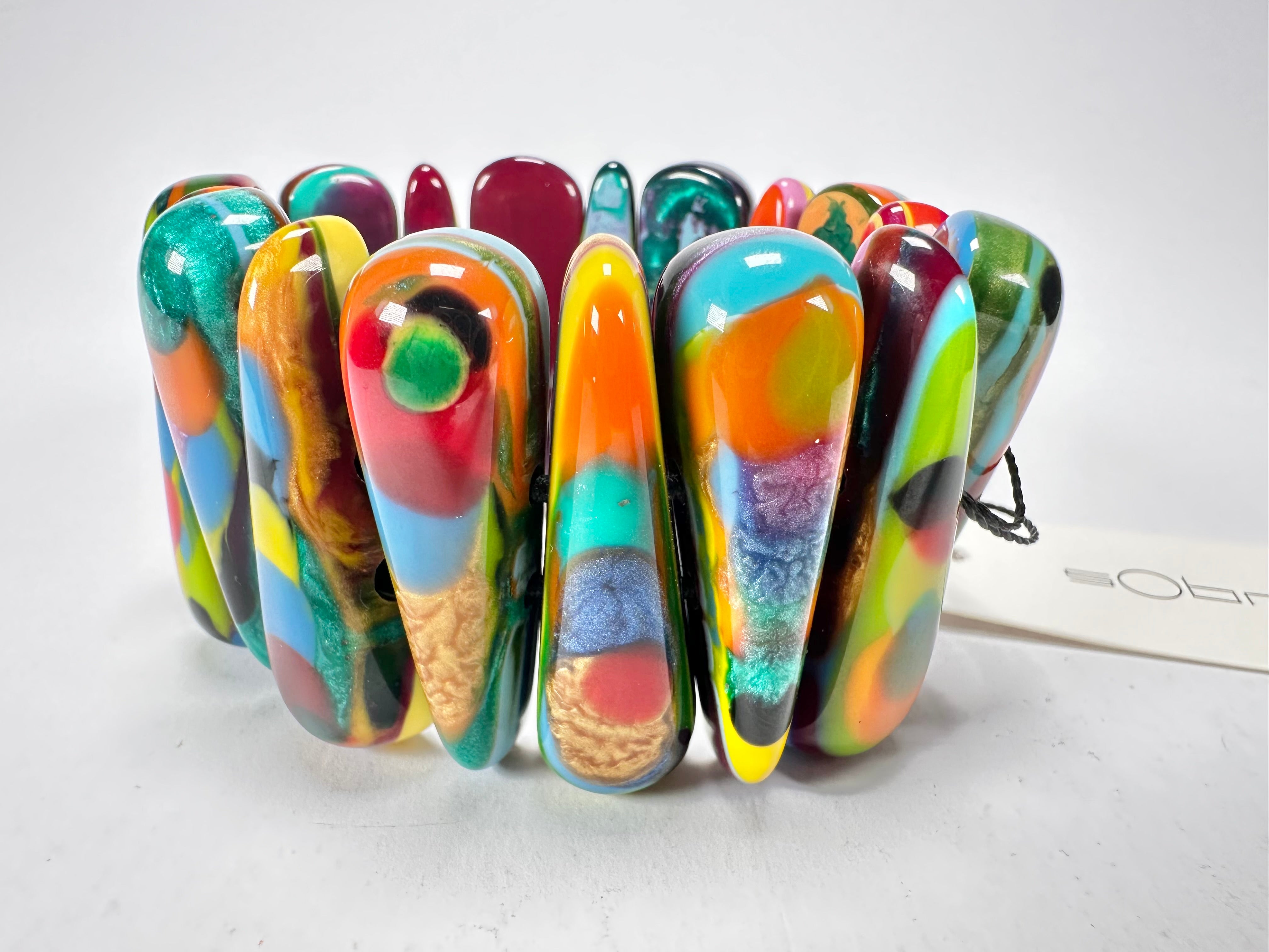 Sobral - Multi-Colour "Maria Efeitos" K.Polido Elasticated Resin Bracelet ( 004500 )