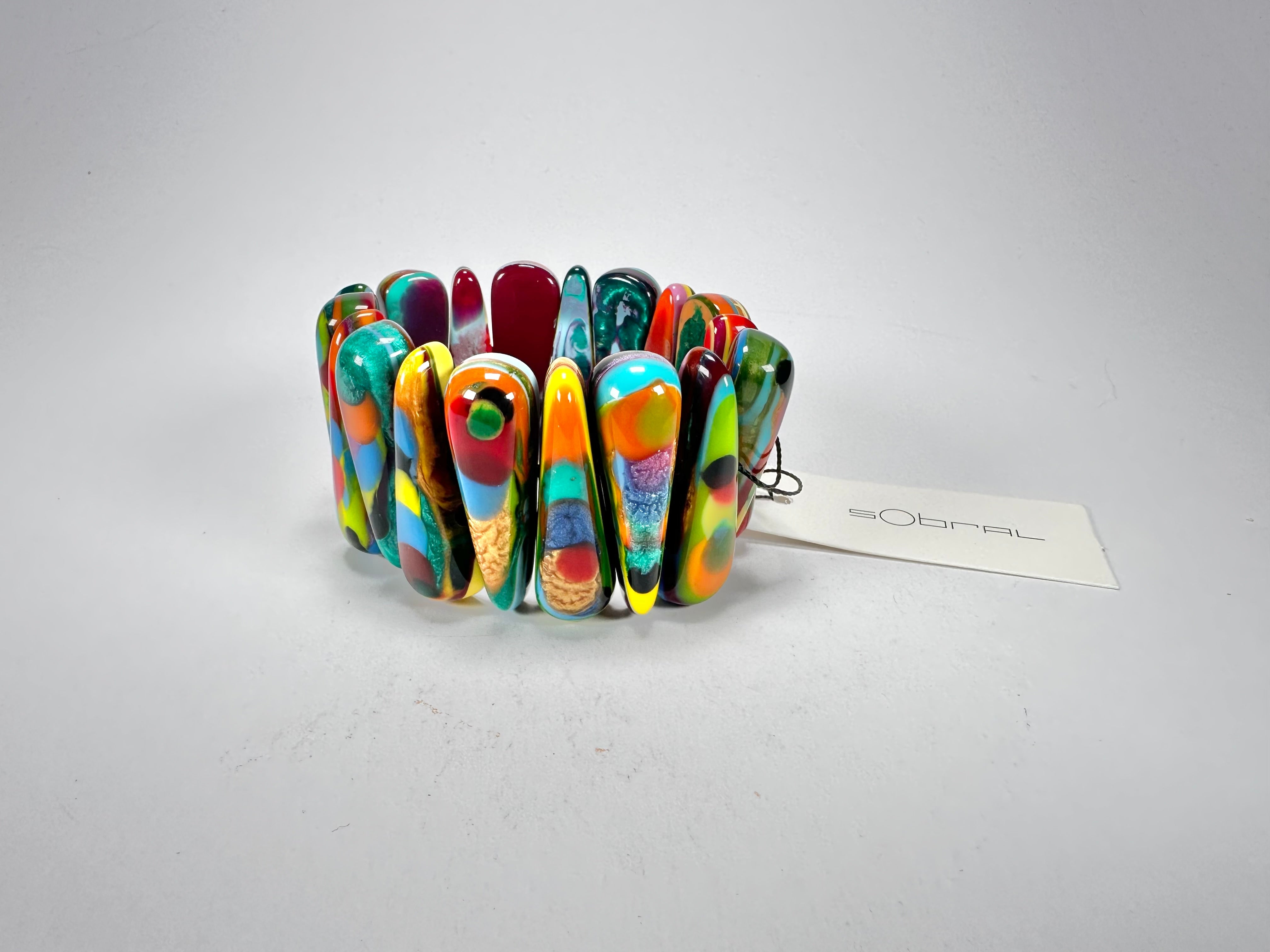 Sobral - Multi-Colour "Maria Efeitos" K.Polido Elasticated Resin Bracelet ( 004500 )