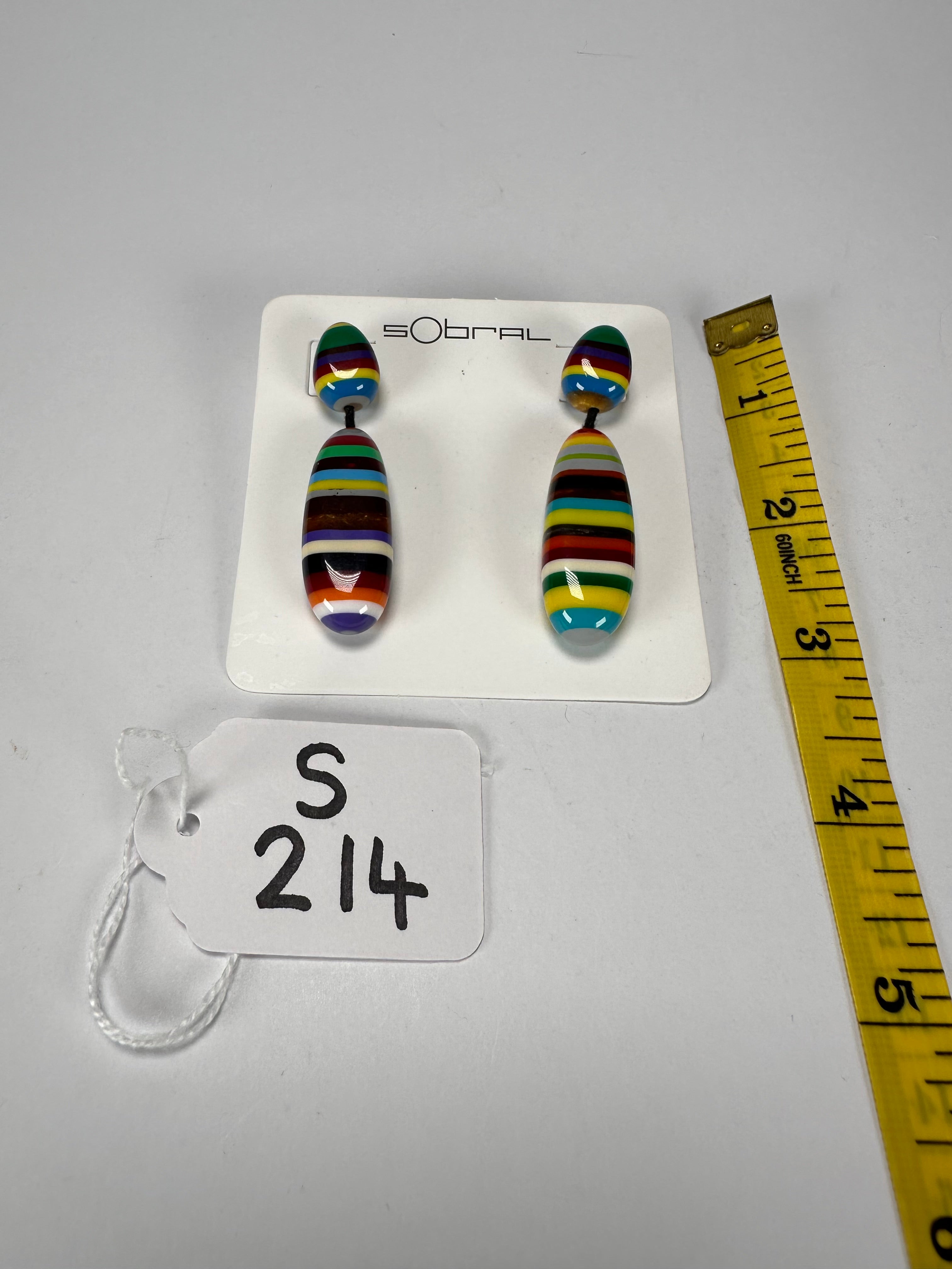 Sobral - Pop Art "Caillou" Resin Earrings ( 005427 )