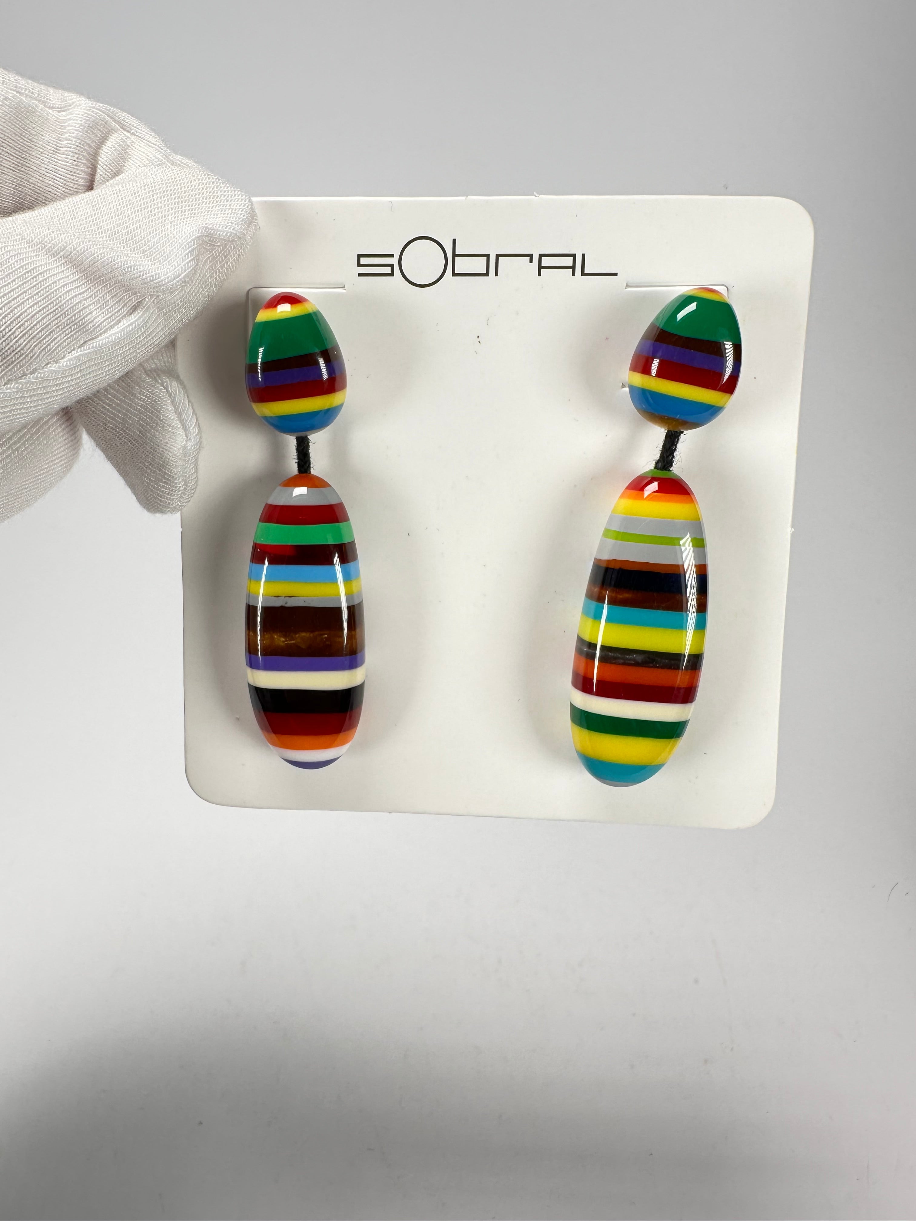 Sobral - Pop Art "Caillou" Resin Earrings ( 005427 )