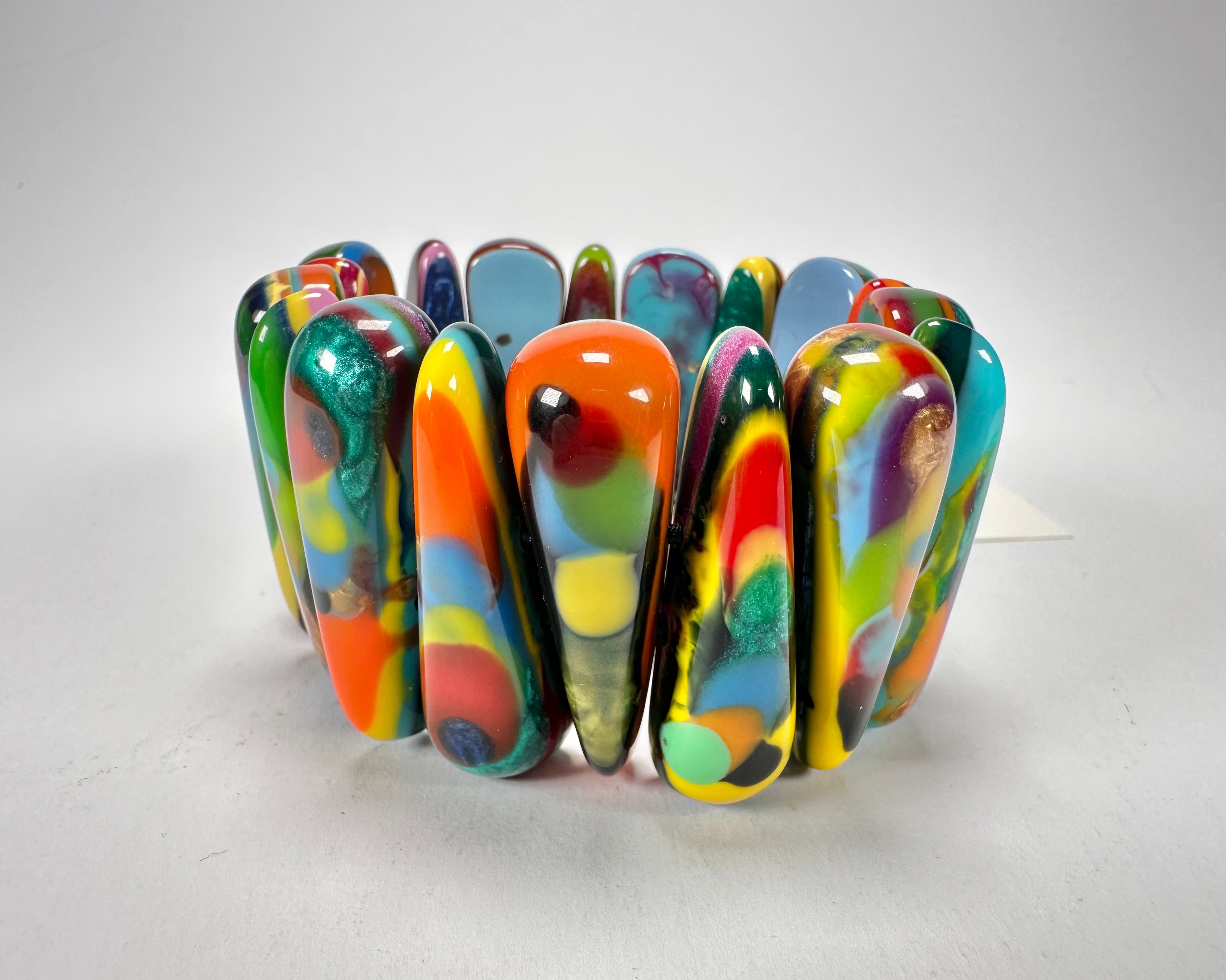 Sobral - Multi-Colour "Maria Efeitos" K.Polido Elasticated Resin Bracelet ( 004500 )
