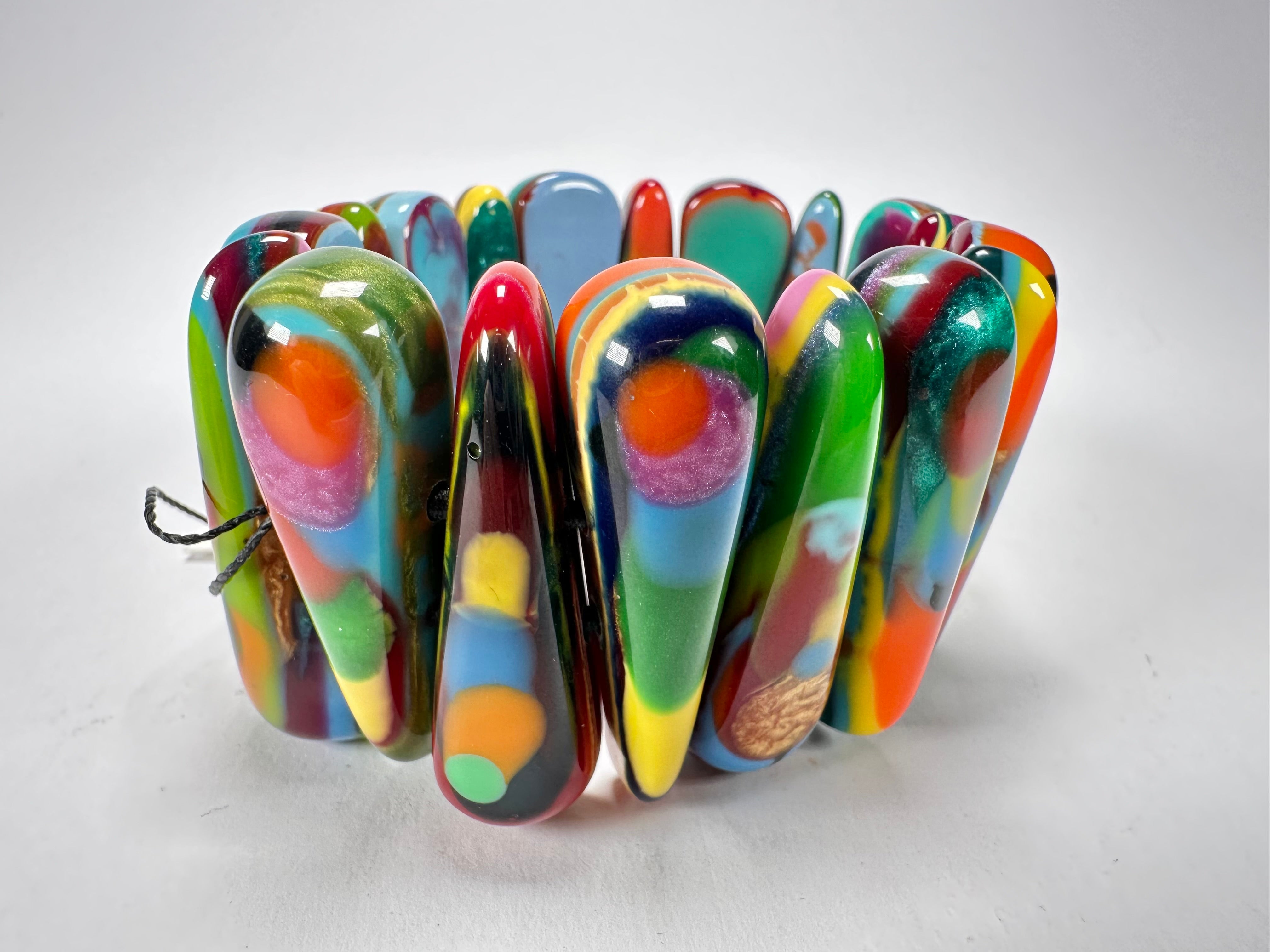 Sobral - Multi-Colour "Maria Efeitos" K.Polido Elasticated Resin Bracelet ( 004500 )