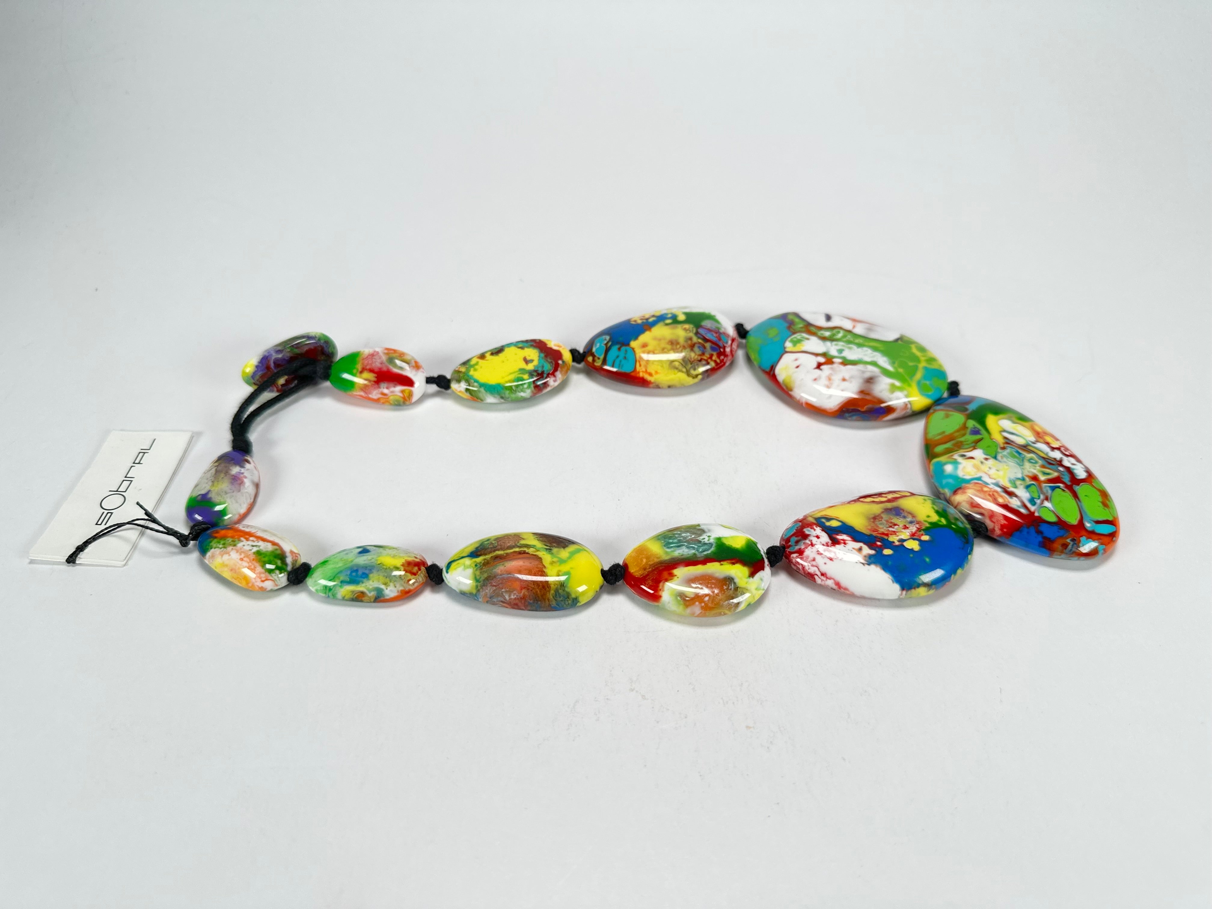 Sobral - Multi-Colour "Gabriele" Pollock Resin Necklace ( 003616 )