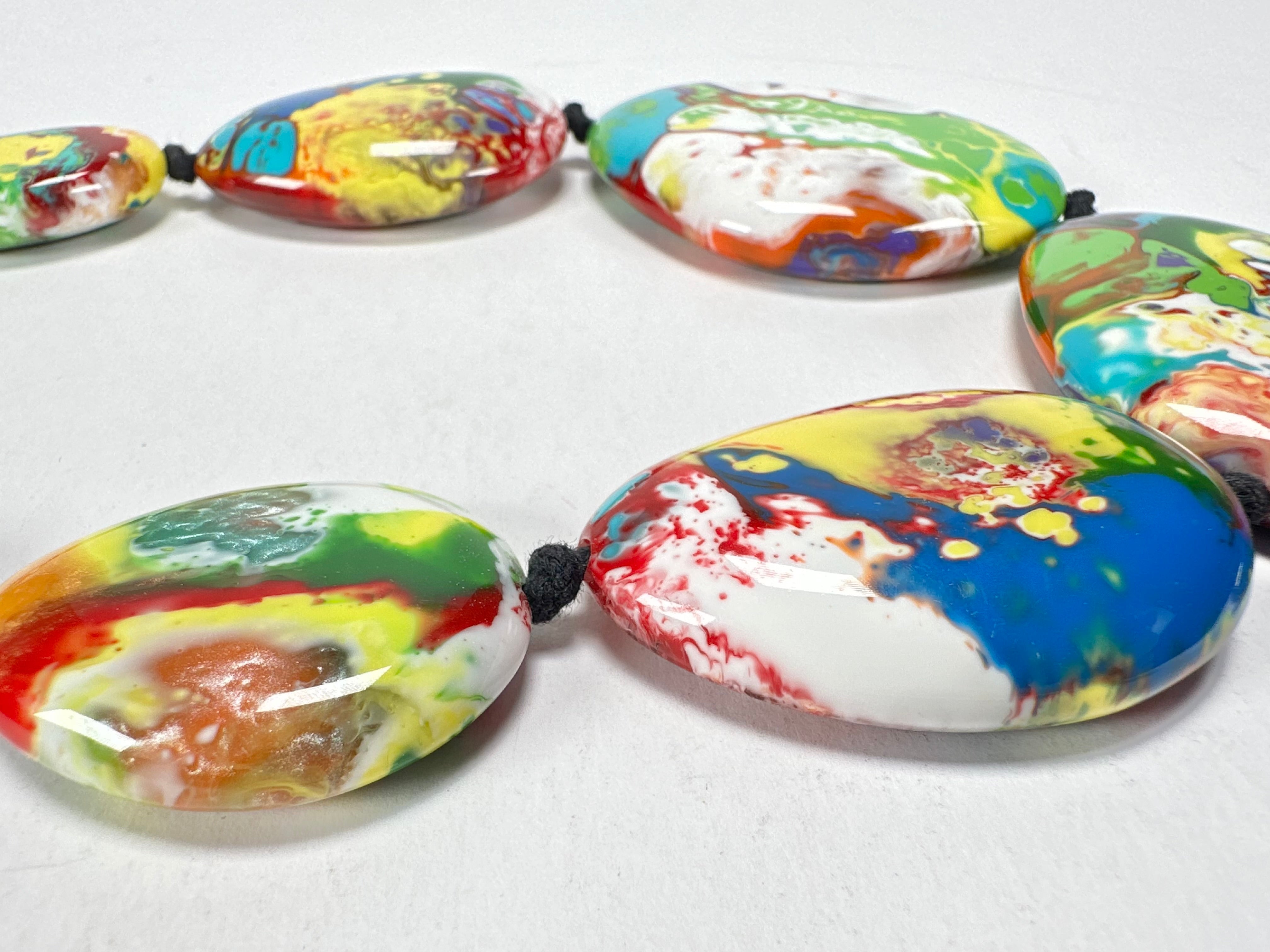 Sobral - Multi-Colour "Gabriele" Pollock Resin Necklace ( 003616 )