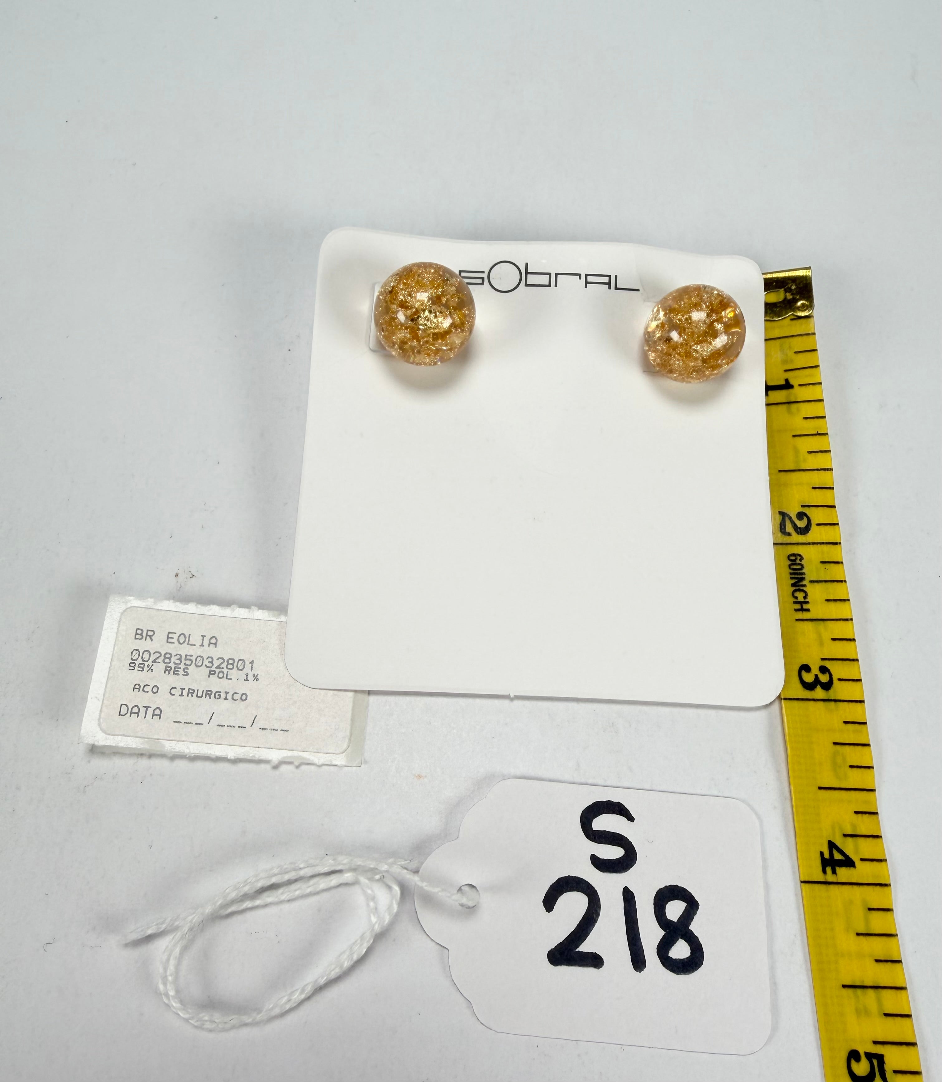 Sobral - Metalique "Eolia" Resin Earrings ( 002835 )