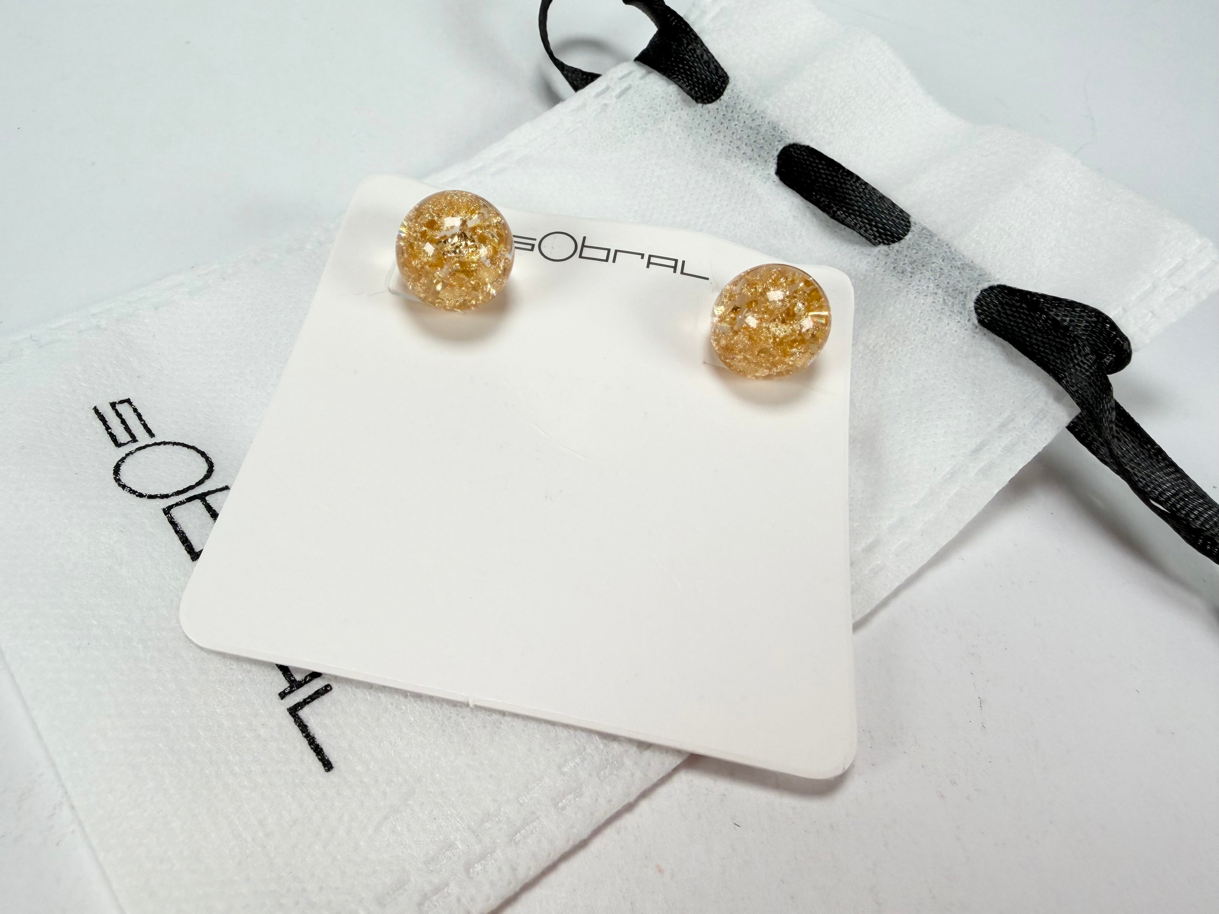 Sobral - Metalique "Eolia" Resin Earrings ( 002835 )