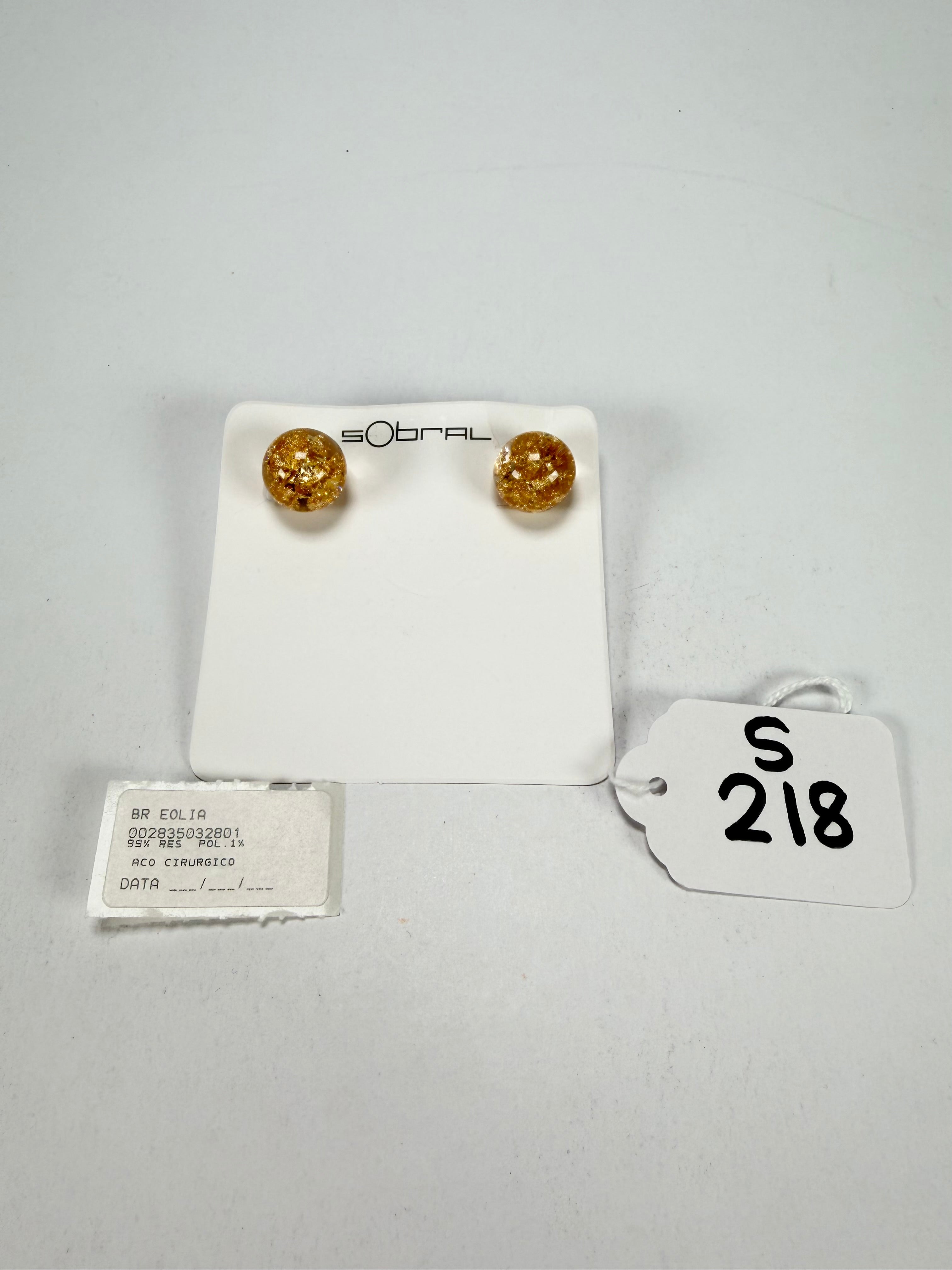 Sobral - Metalique "Eolia" Resin Earrings ( 002835 )