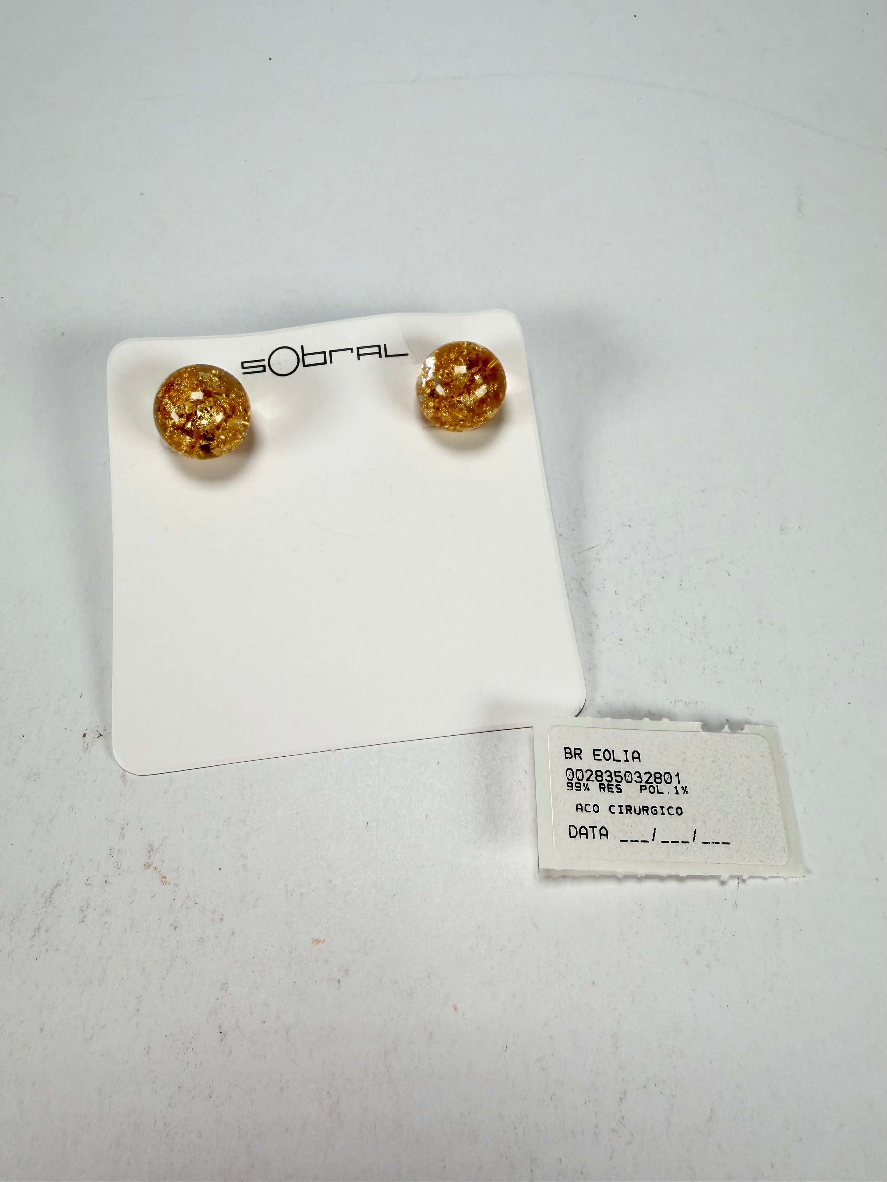 Sobral - Metalique "Eolia" Resin Earrings ( 002835 )