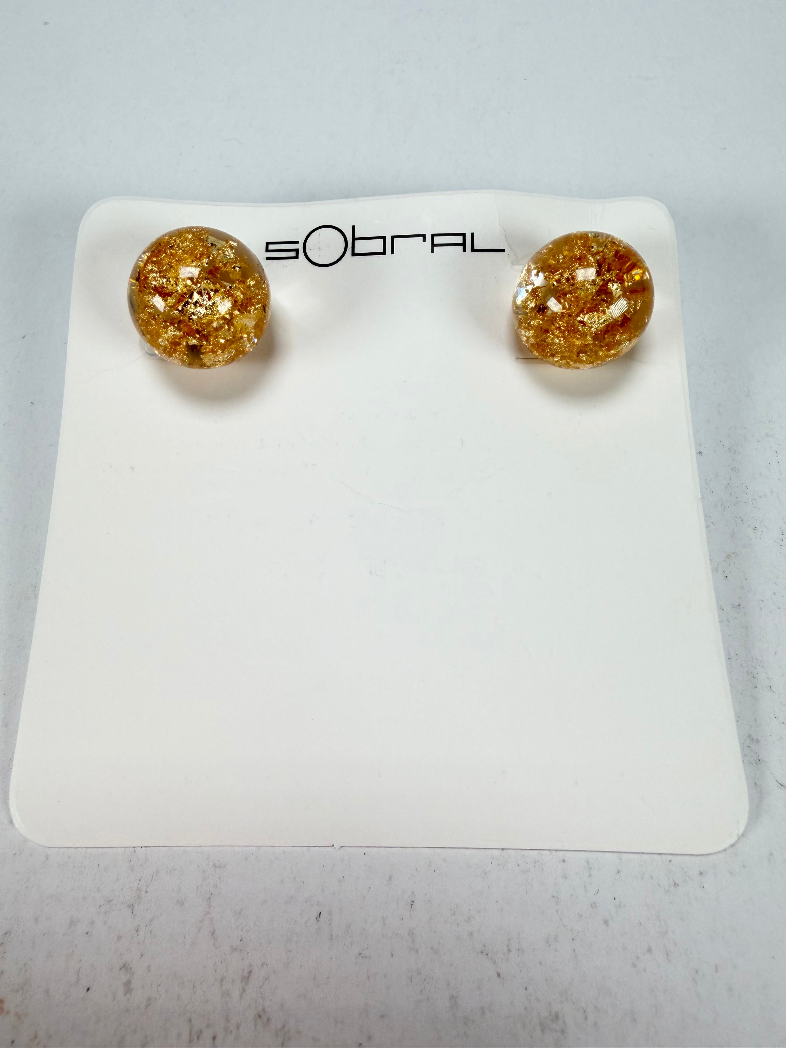 Sobral - Metalique "Eolia" Resin Earrings ( 002835 )