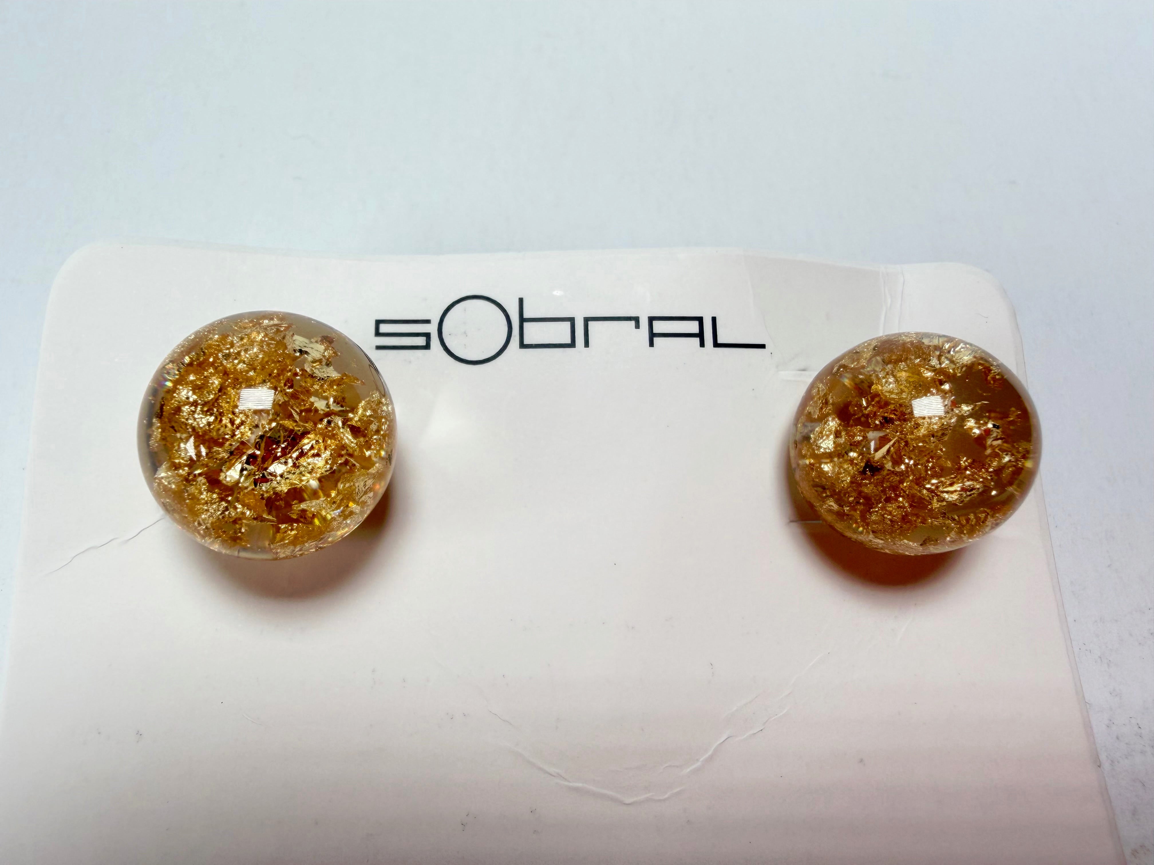 Sobral - Metalique "Eolia" Resin Earrings ( 002835 )