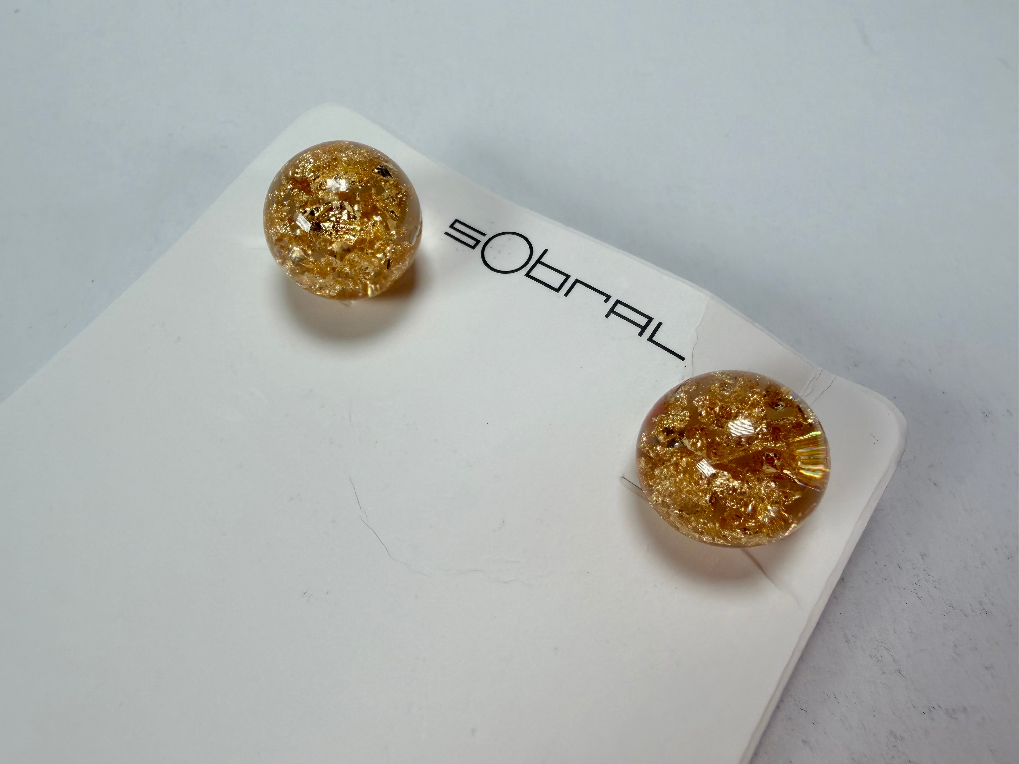 Sobral - Metalique "Eolia" Resin Earrings ( 002835 )