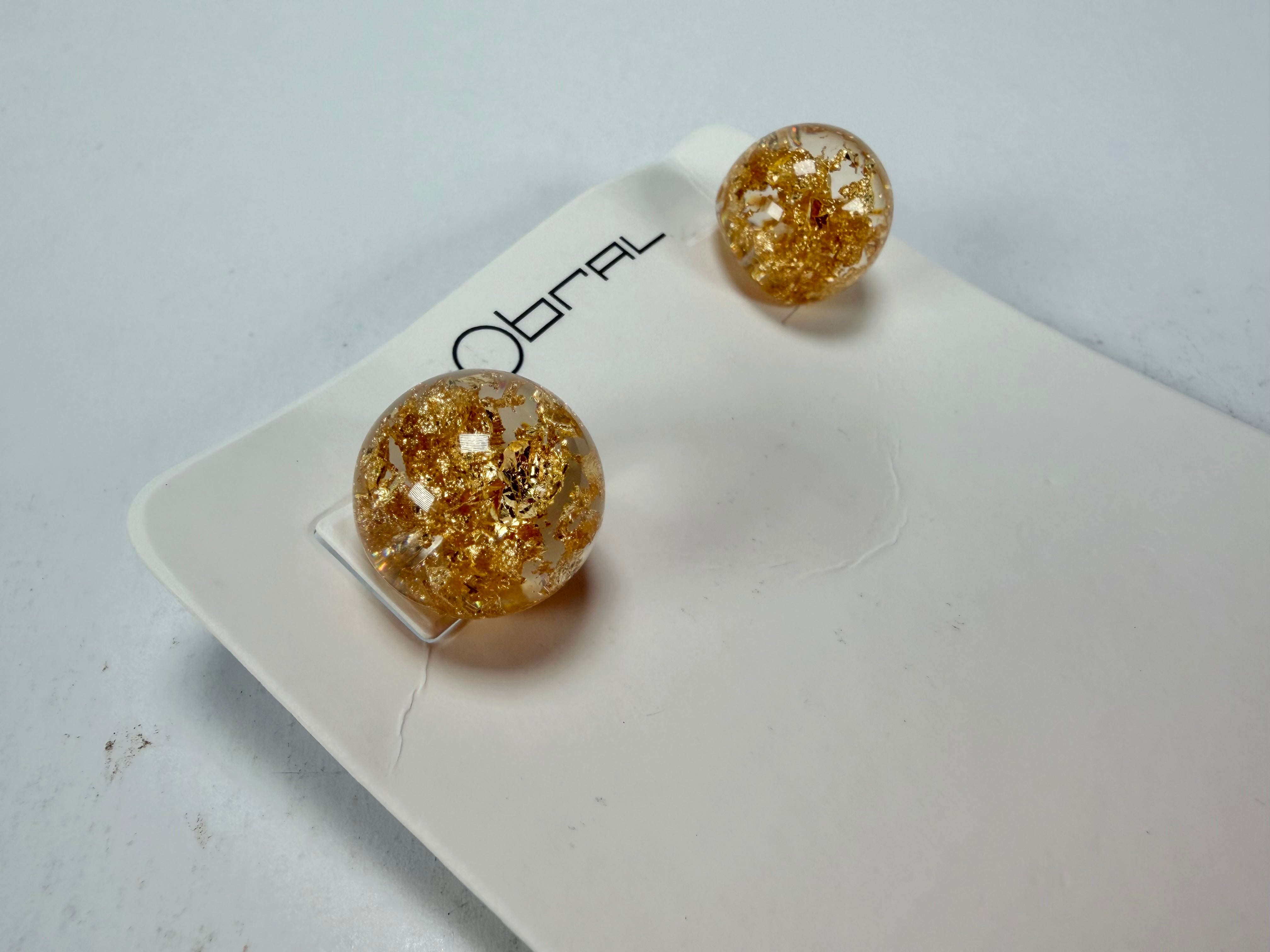 Sobral - Metalique "Eolia" Resin Earrings ( 002835 )