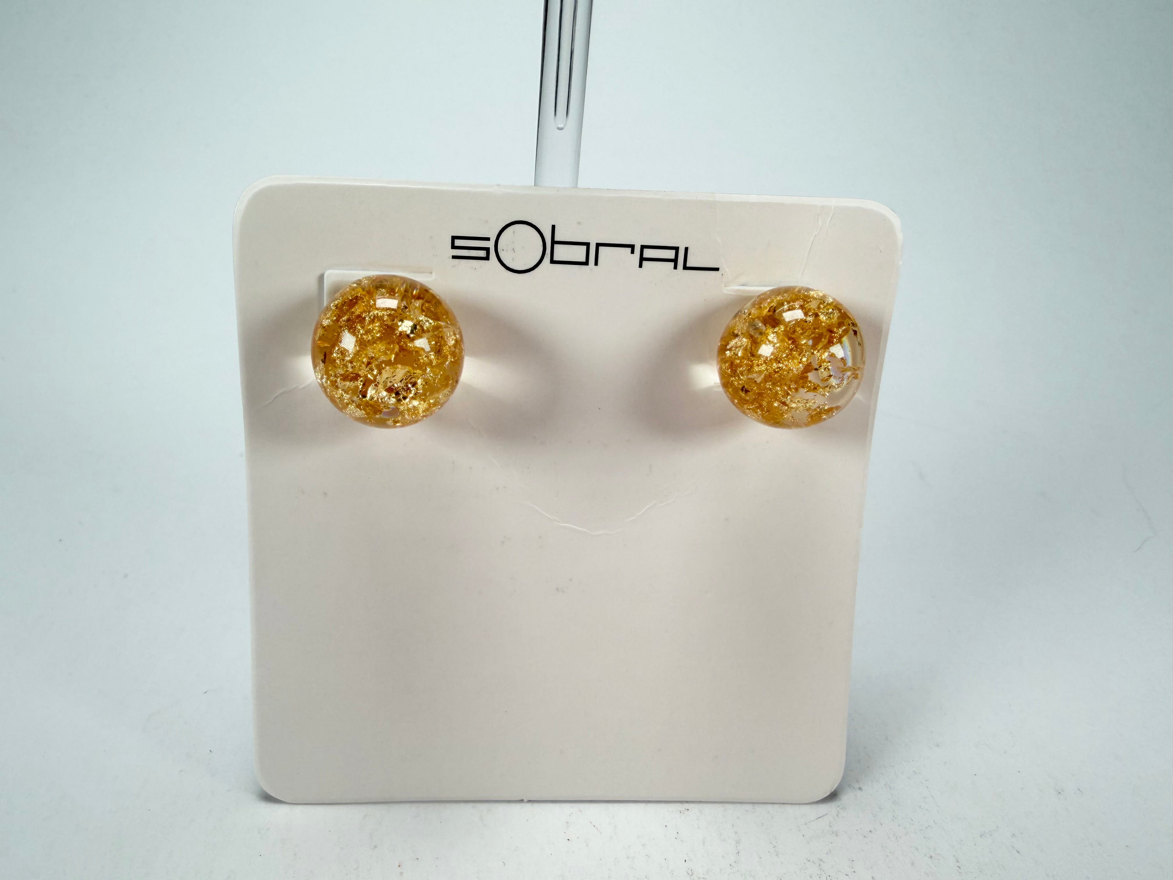 Sobral - Metalique "Eolia" Resin Earrings ( 002835 )