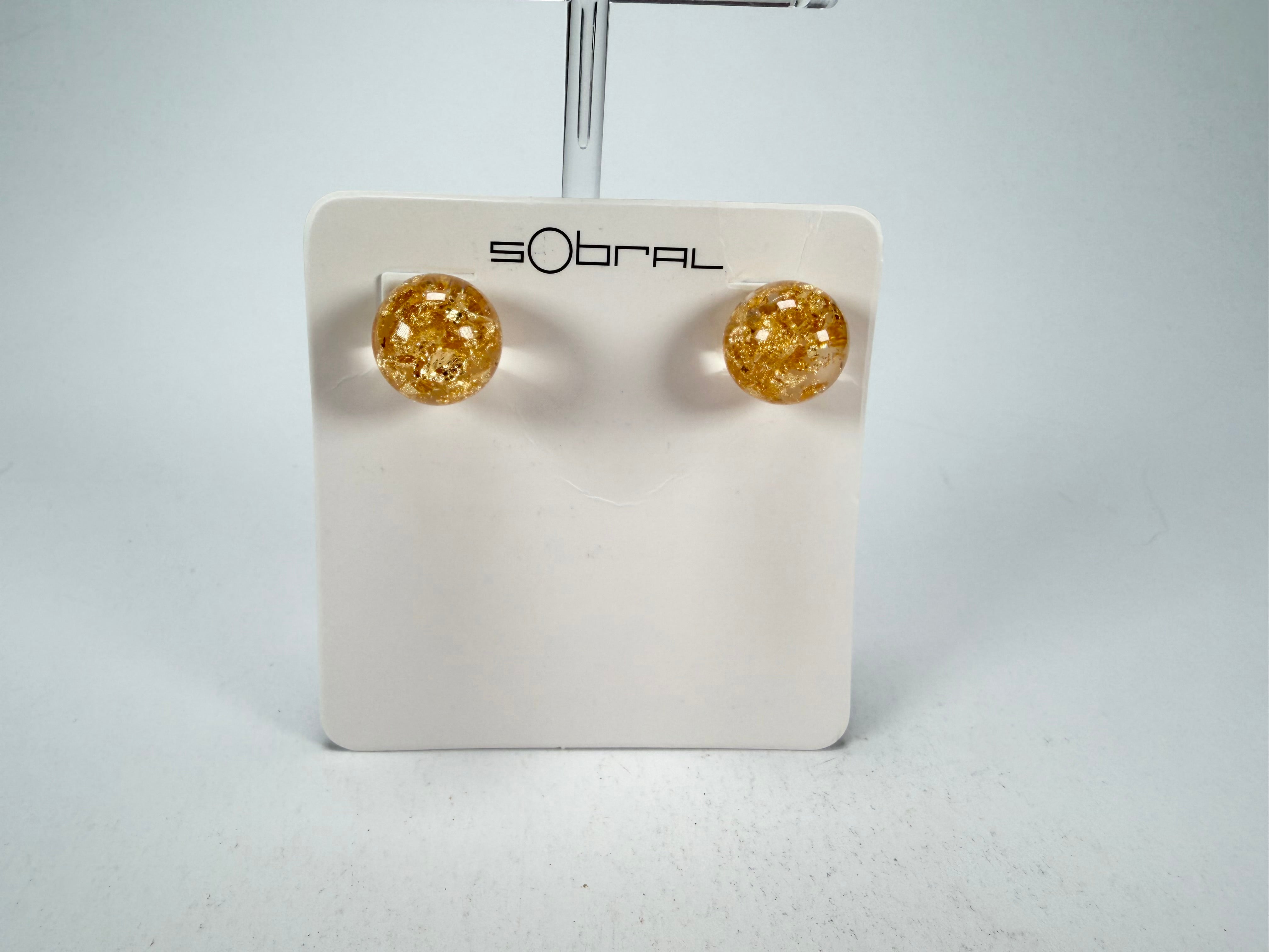 Sobral - Metalique "Eolia" Resin Earrings ( 002835 )
