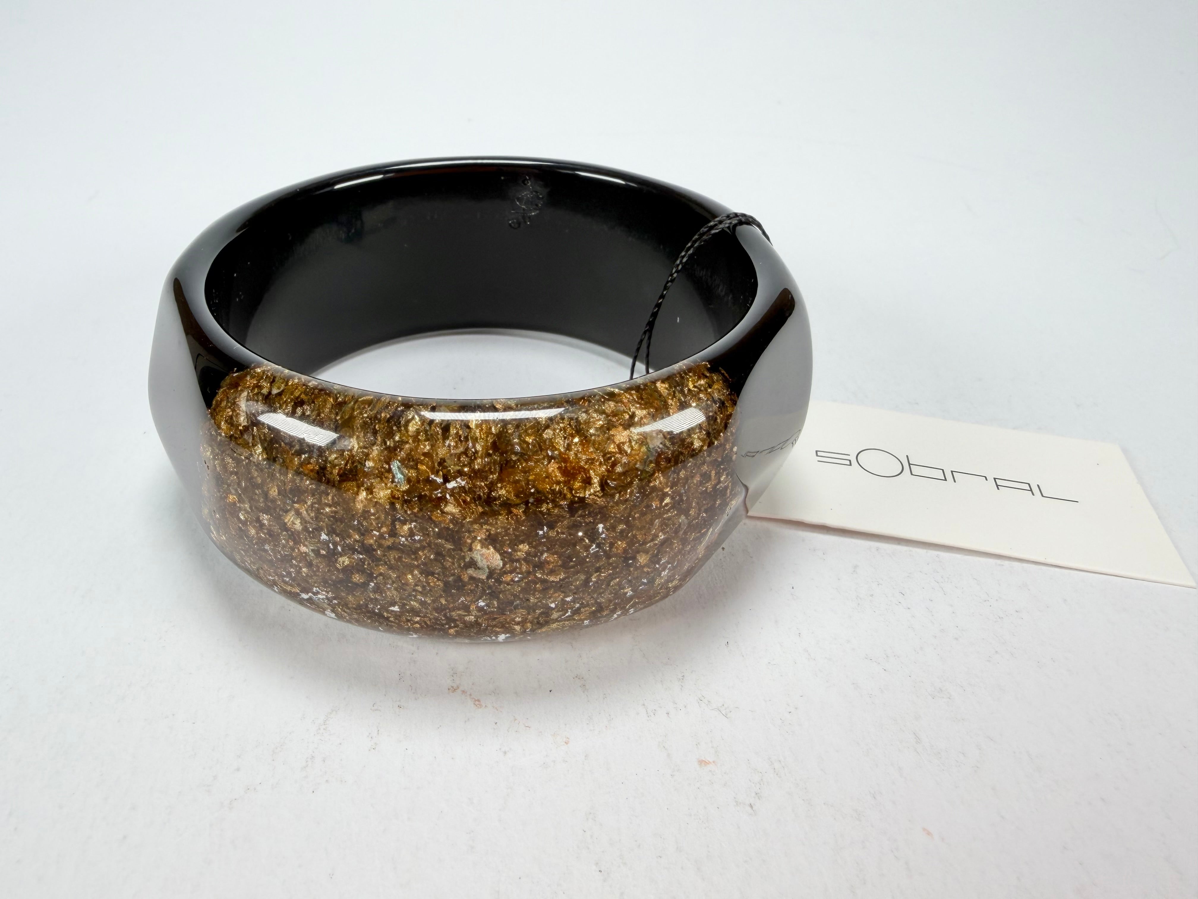 Sobral - Metalique Orlando "Técnica PB34" Black Resin Solid Bangle ( 004102 )
