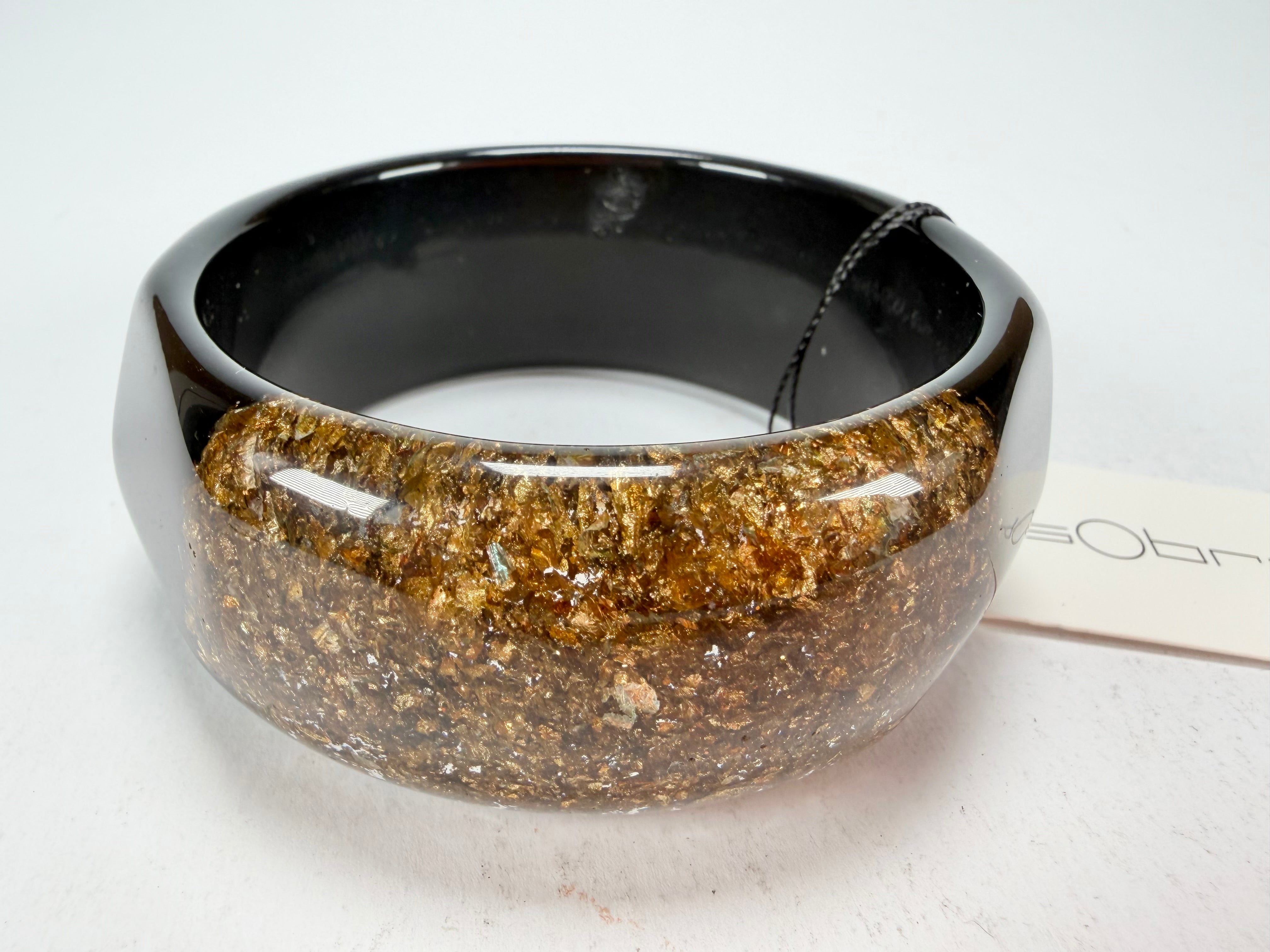 Sobral - Metalique Orlando "Técnica PB34" Black Resin Solid Bangle ( 004102 )