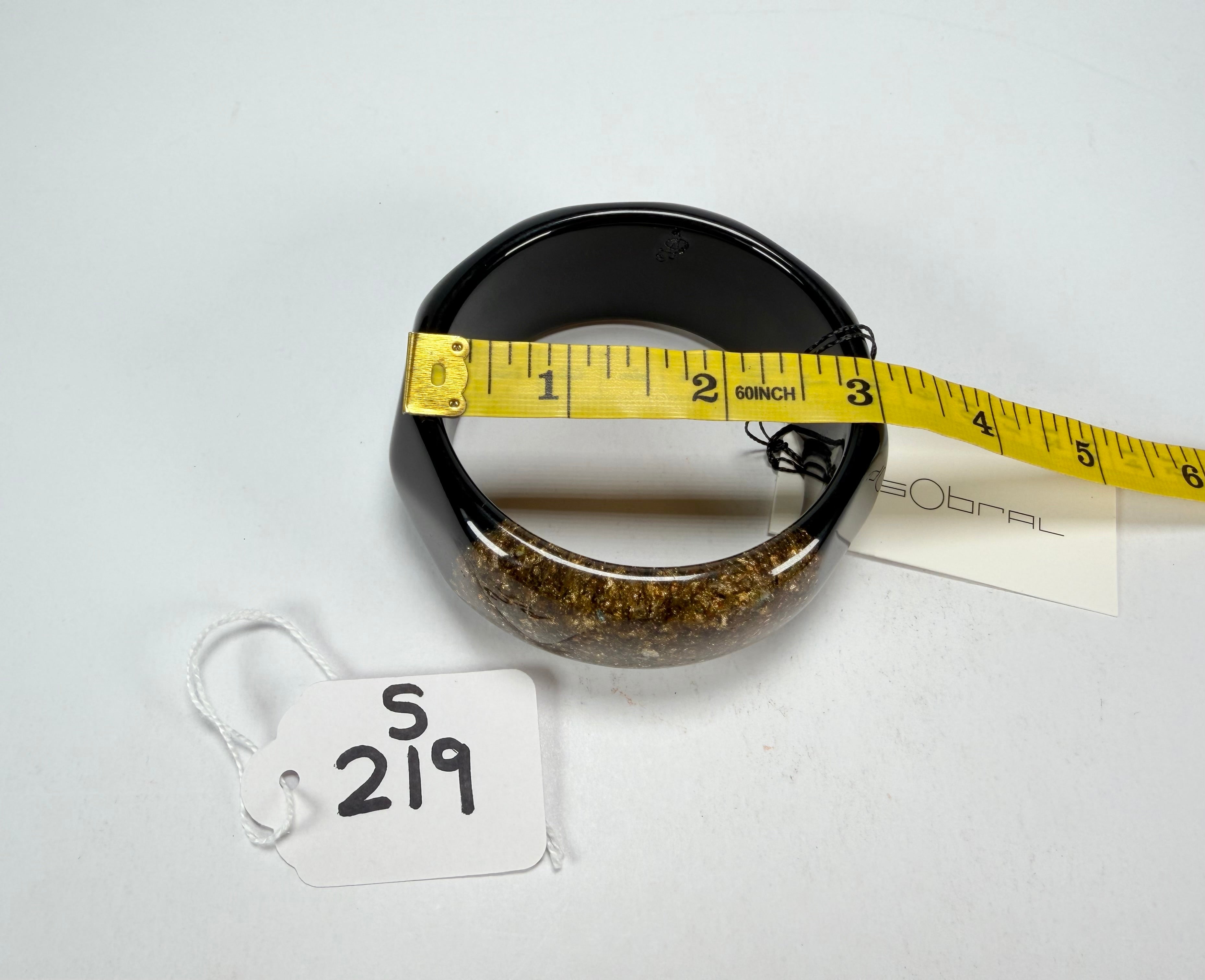 Sobral - Metalique Orlando "Técnica PB34" Black Resin Solid Bangle ( 004102 )