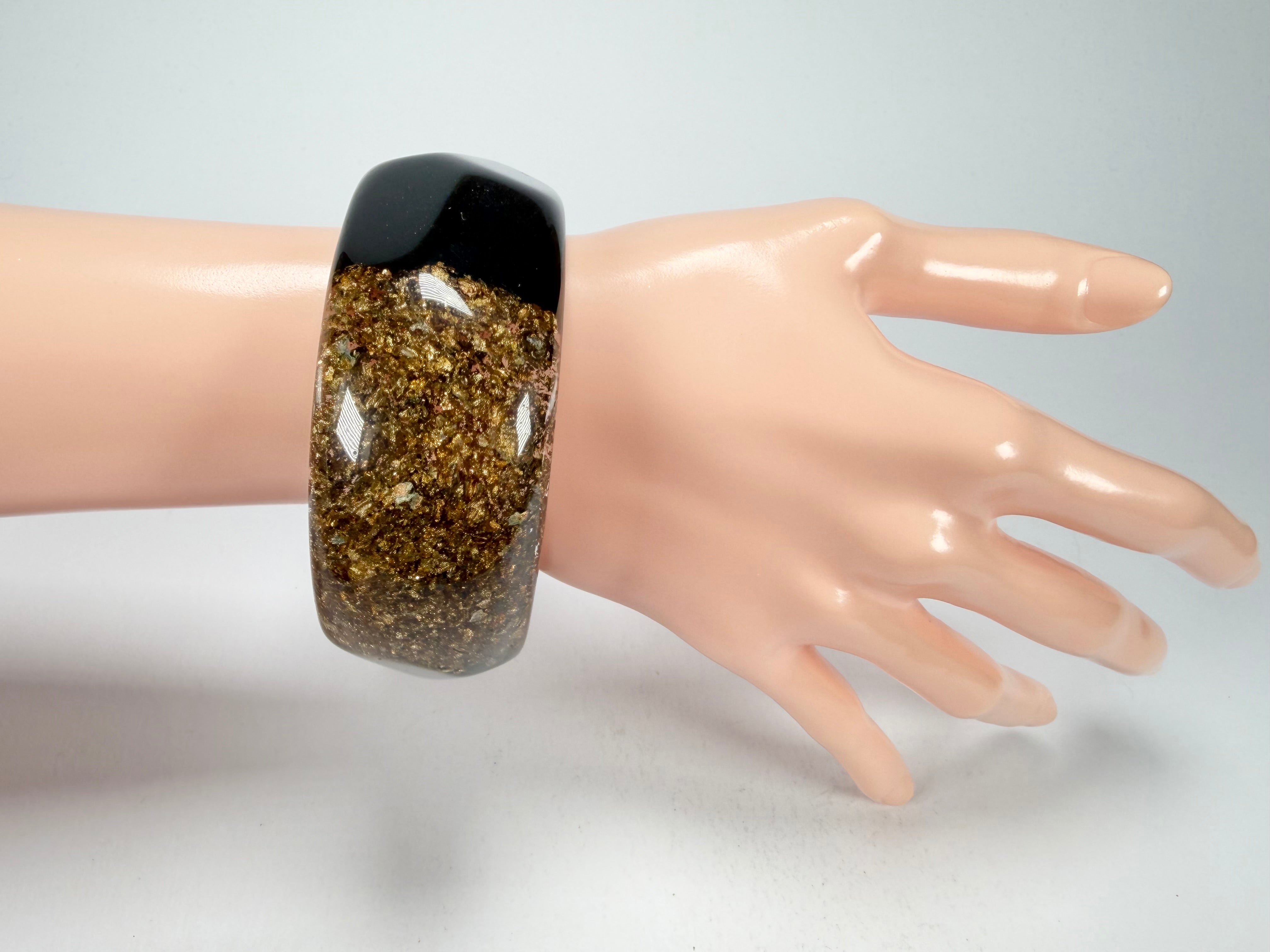 Sobral - Metalique Orlando "Técnica PB34" Black Resin Solid Bangle ( 004102 )