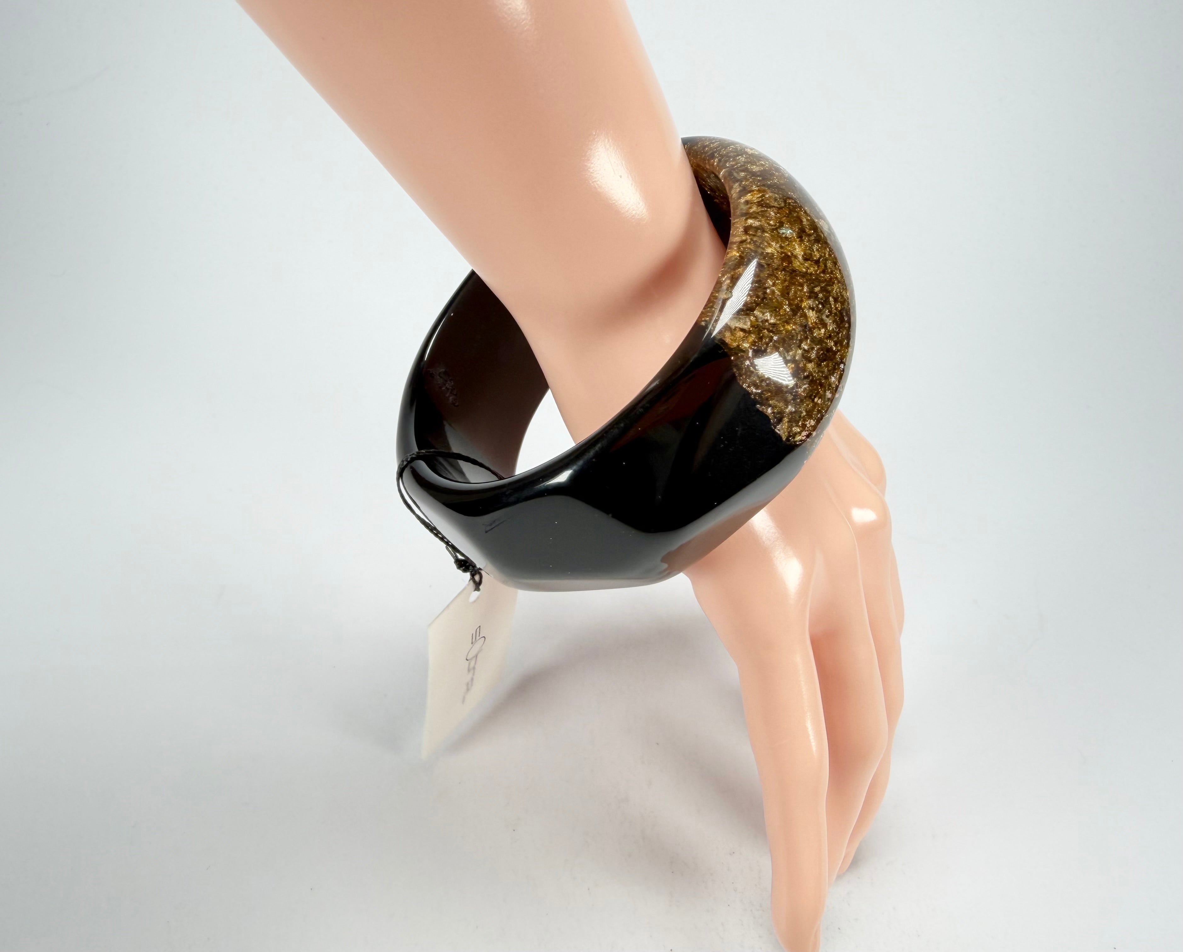 Sobral - Metalique Orlando "Técnica PB34" Black Resin Solid Bangle ( 004102 )