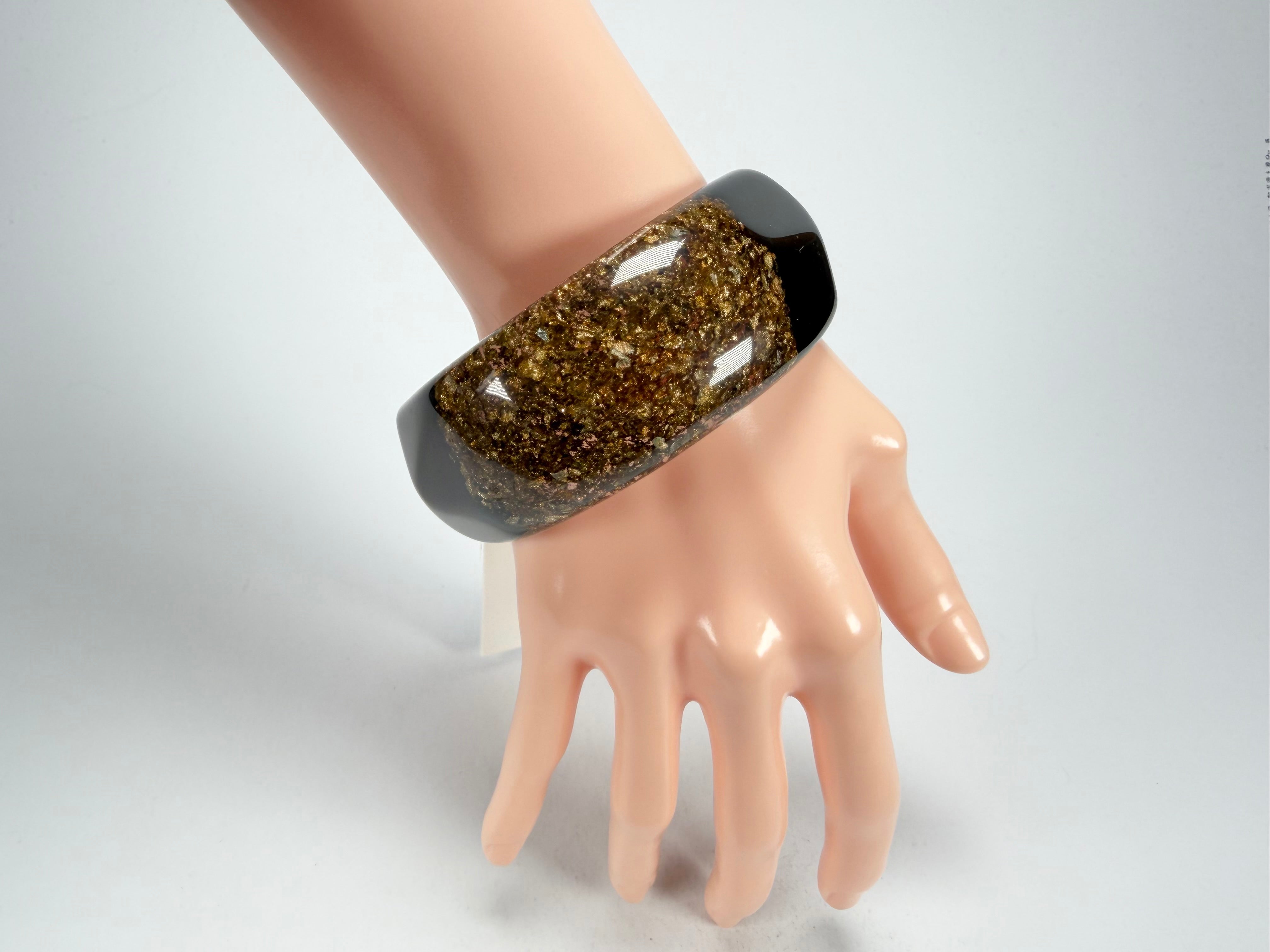 Sobral - Metalique Orlando "Técnica PB34" Black Resin Solid Bangle ( 004102 )