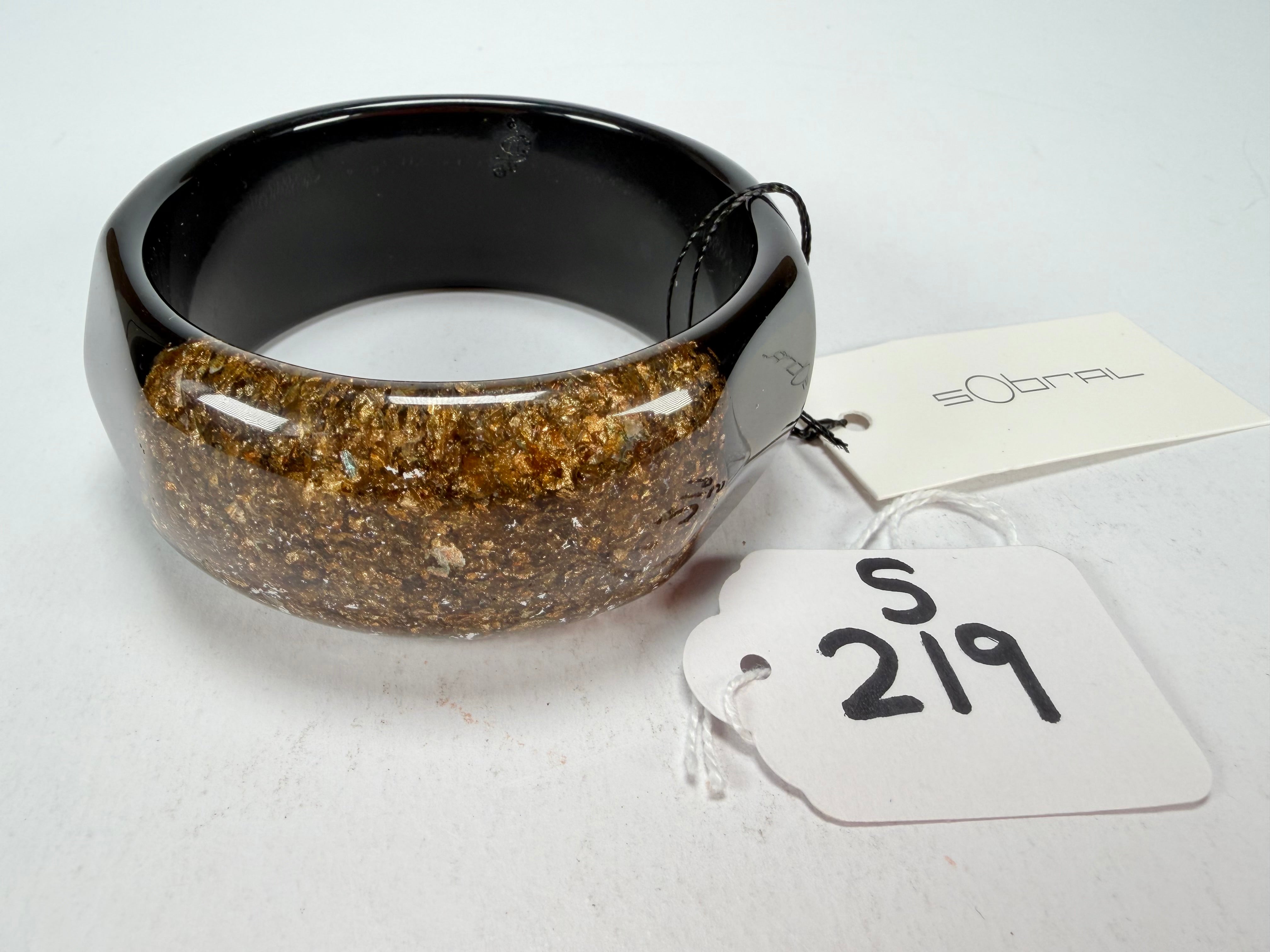 Sobral - Metalique Orlando "Técnica PB34" Black Resin Solid Bangle ( 004102 )