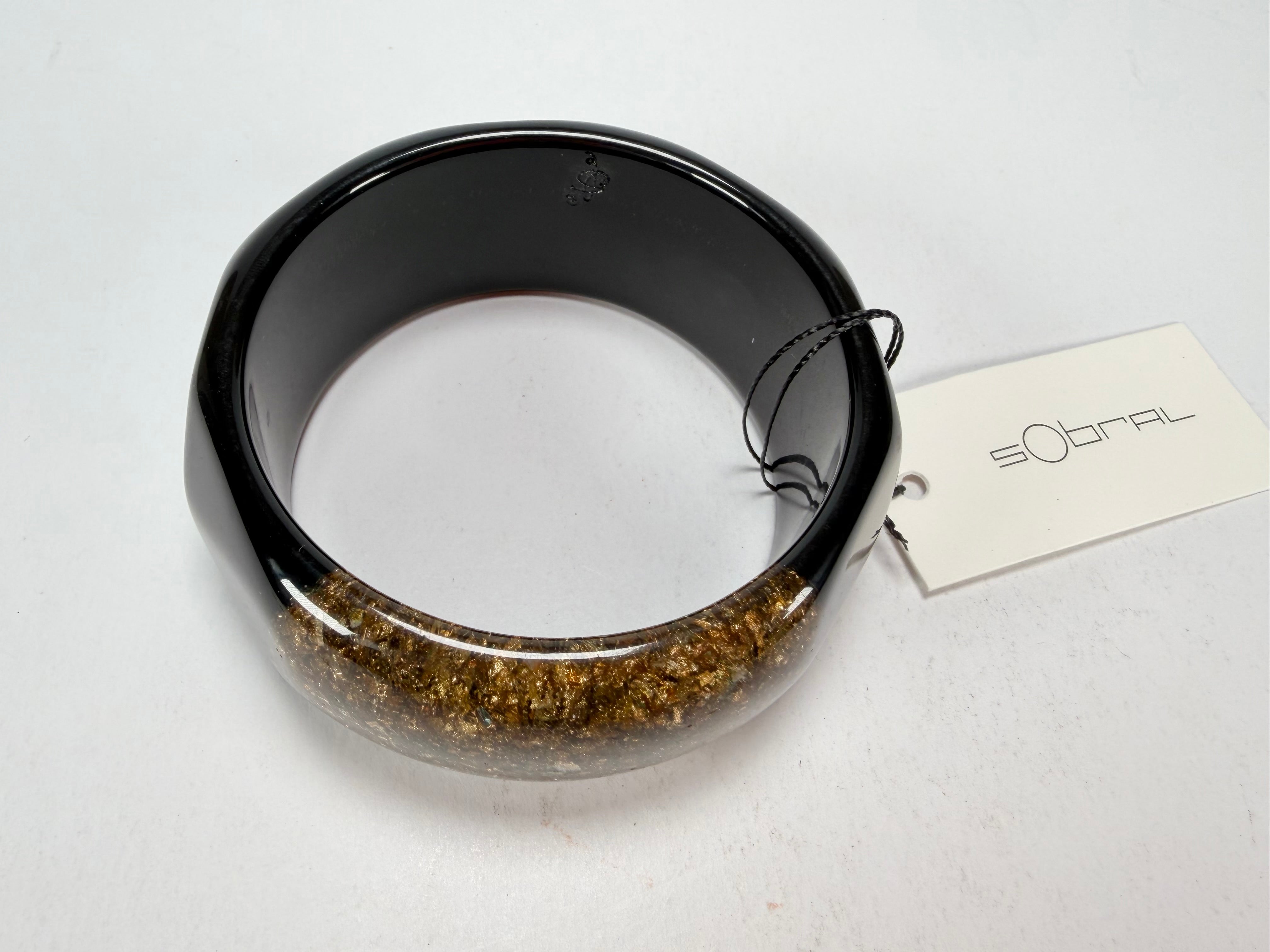 Sobral - Metalique Orlando "Técnica PB34" Black Resin Solid Bangle ( 004102 )