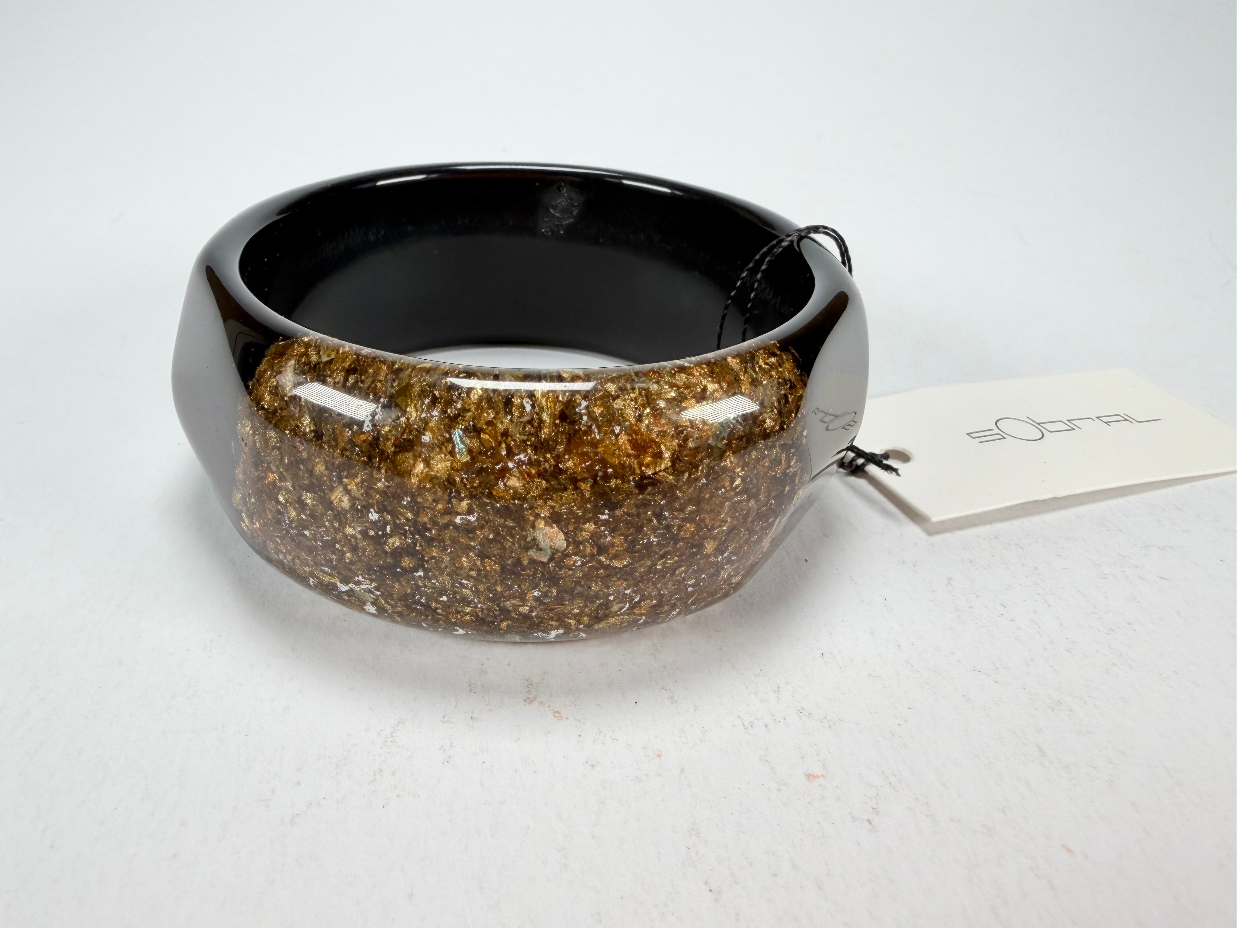 Sobral - Metalique Orlando "Técnica PB34" Black Resin Solid Bangle ( 004102 )