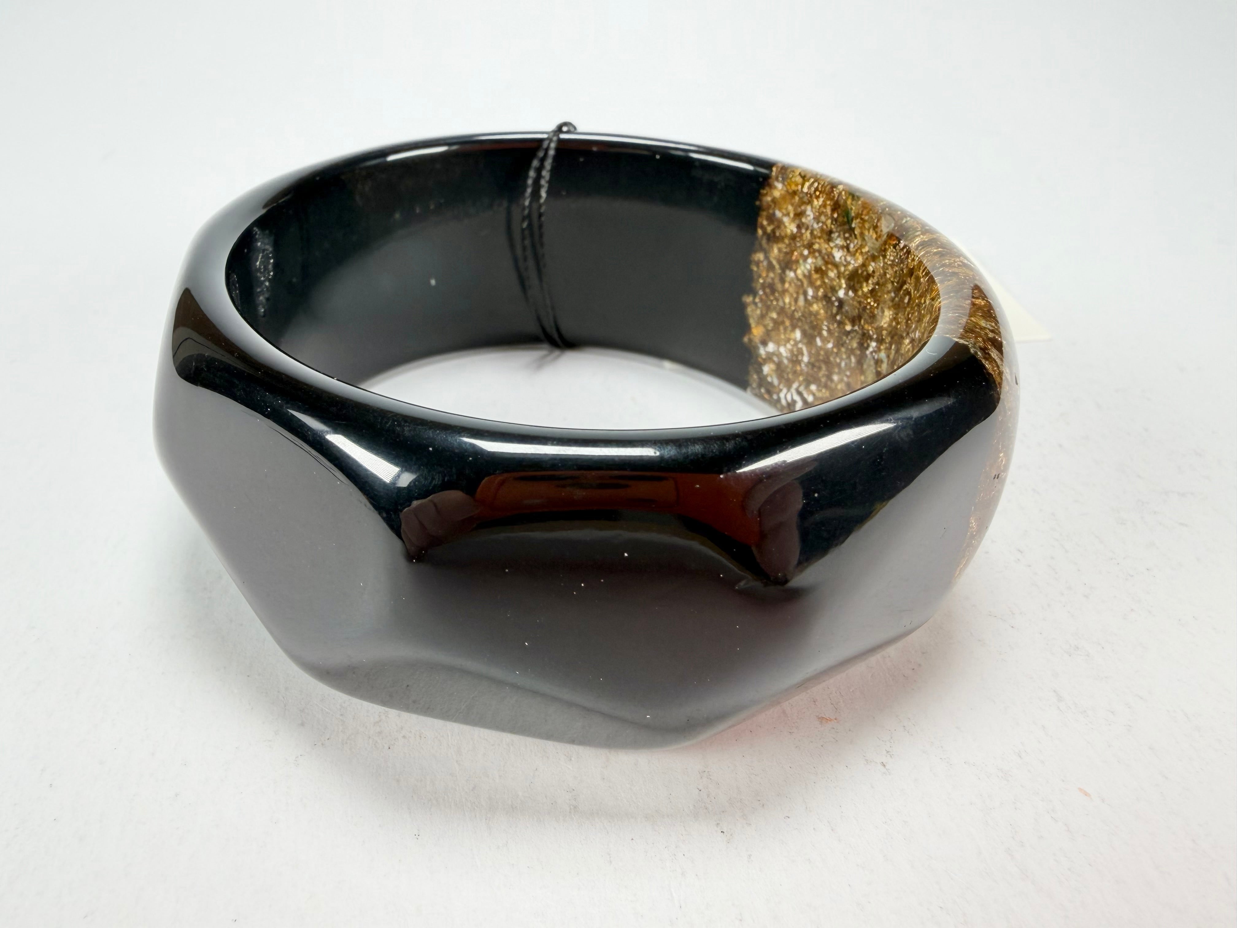 Sobral - Metalique Orlando "Técnica PB34" Black Resin Solid Bangle ( 004102 )