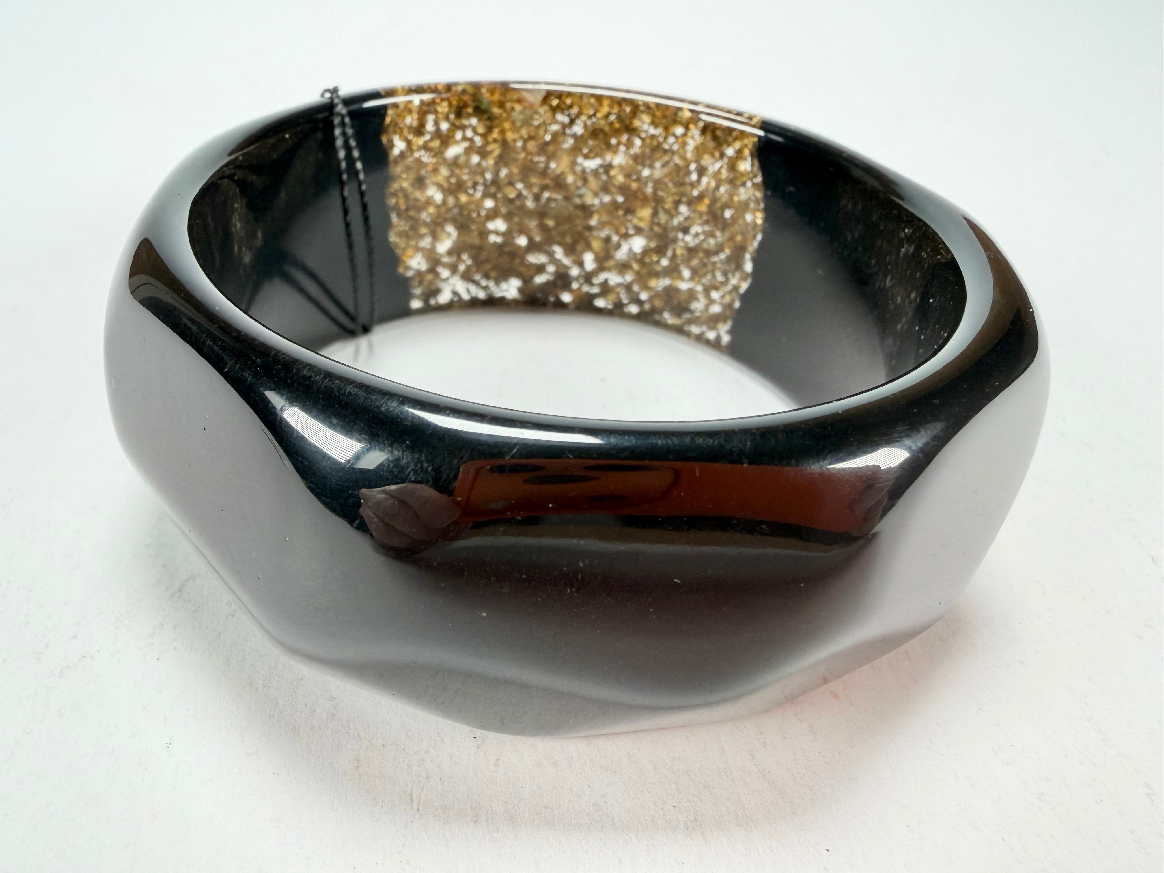 Sobral - Metalique Orlando "Técnica PB34" Black Resin Solid Bangle ( 004102 )