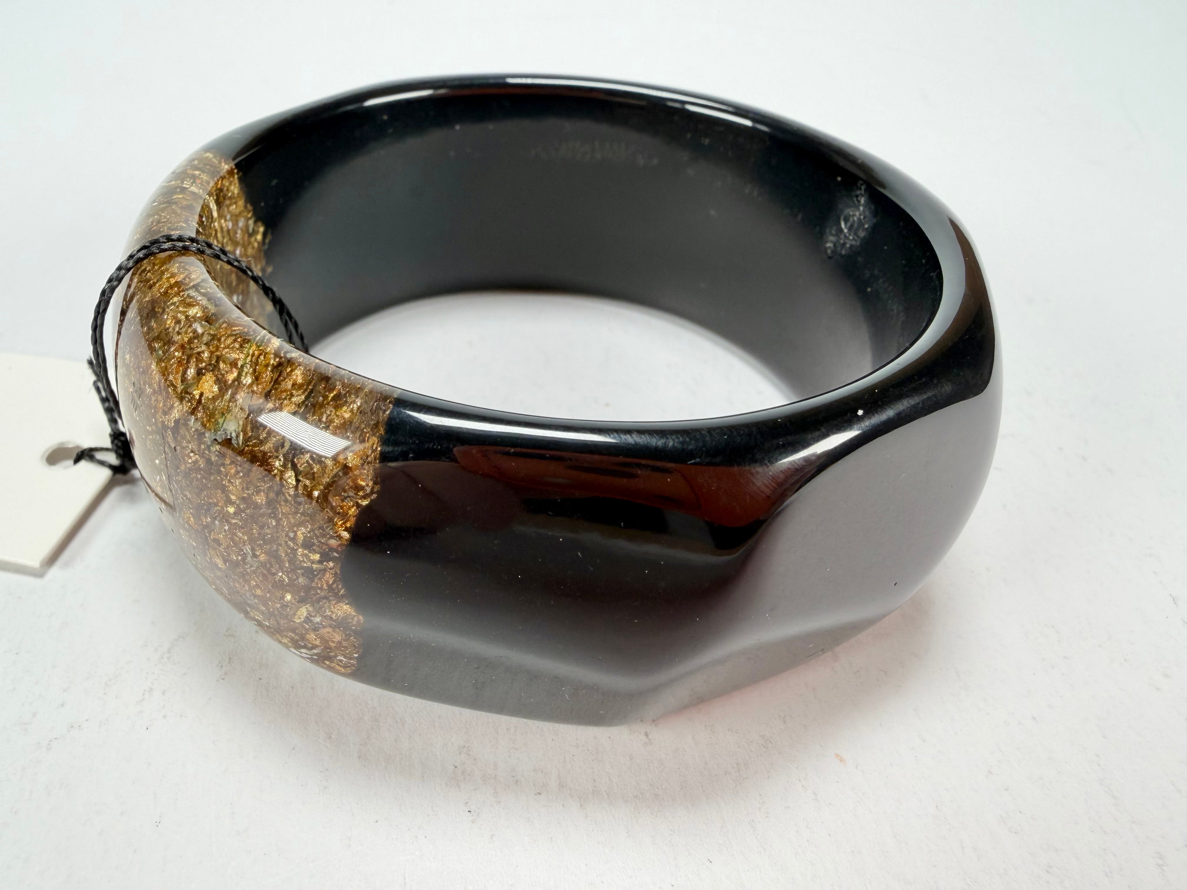 Sobral - Metalique Orlando "Técnica PB34" Black Resin Solid Bangle ( 004102 )