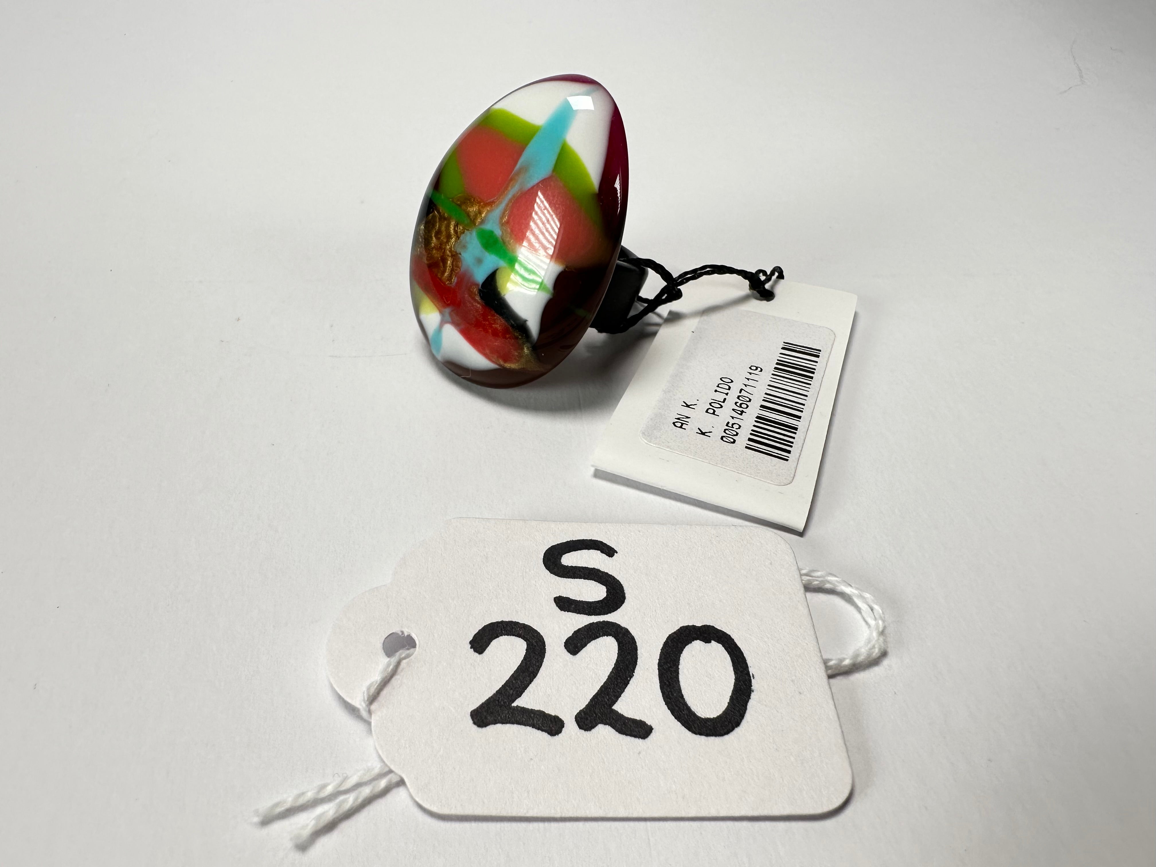 Sobral - Multi-Colour "K" Resin Ring ( 005146 ) - Size UK S / US 9