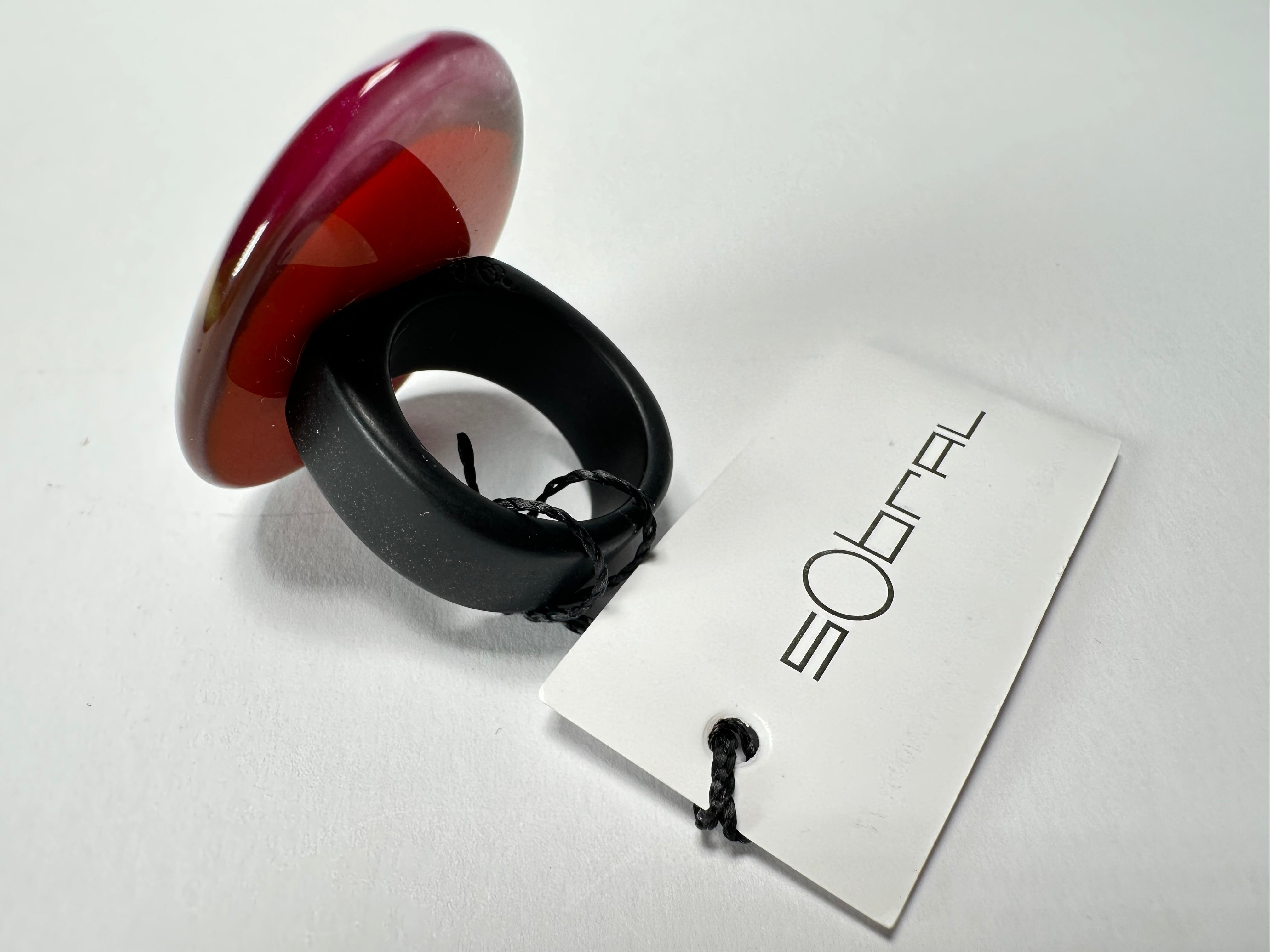 Sobral - Multi-Colour "K" Resin Ring ( 005146 ) - Size UK S / US 9