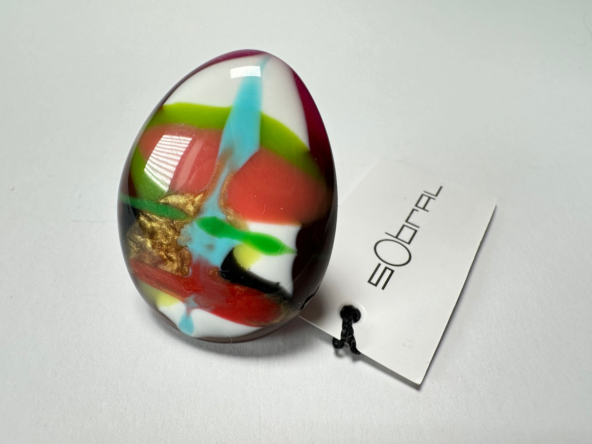 Sobral - Multi-Colour "K" Resin Ring ( 005146 ) - Size UK S / US 9