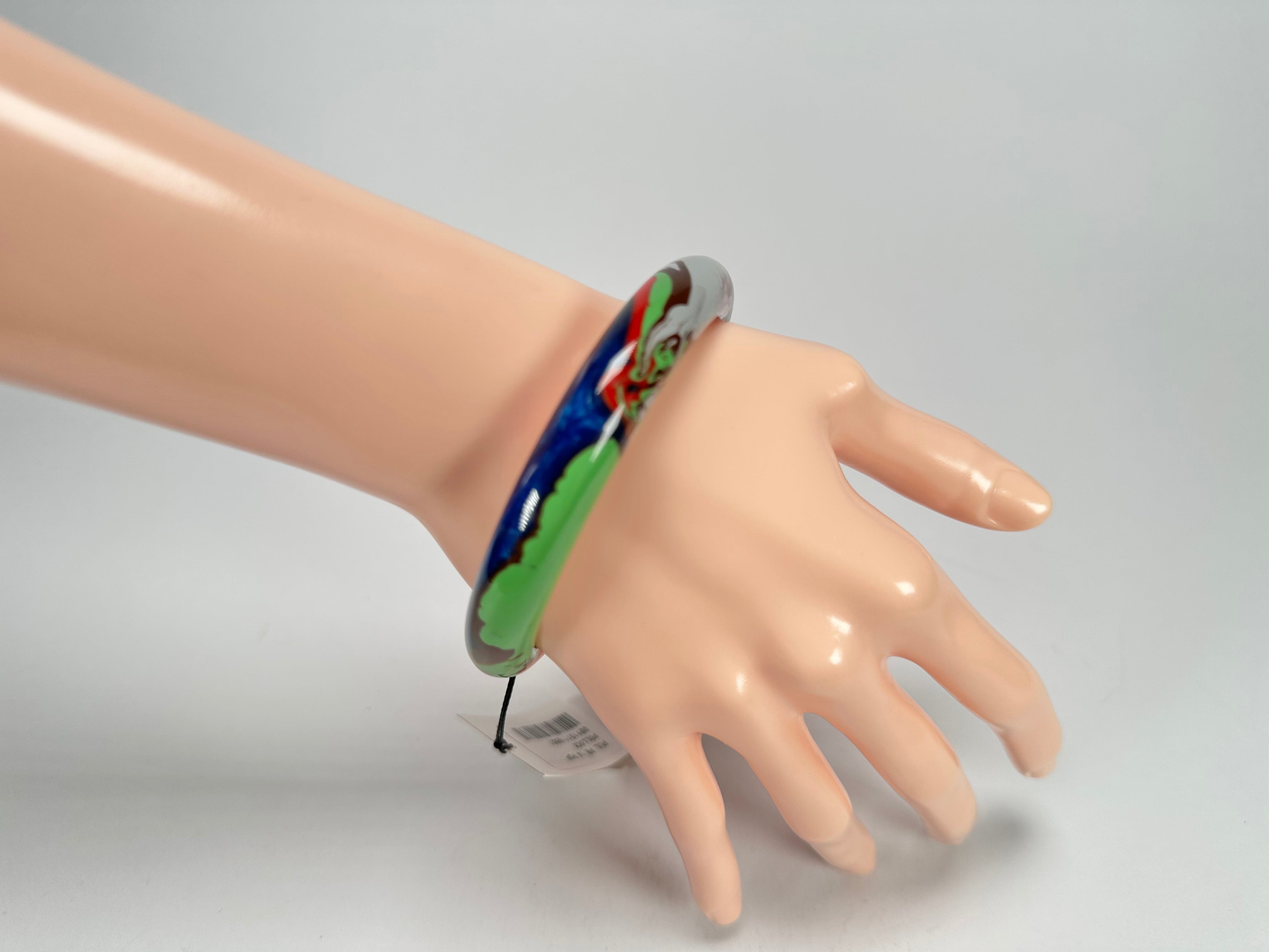 Sobral - Multi-Colour "PB14 Pollock" Resin Solid Bangle ( 001151 )