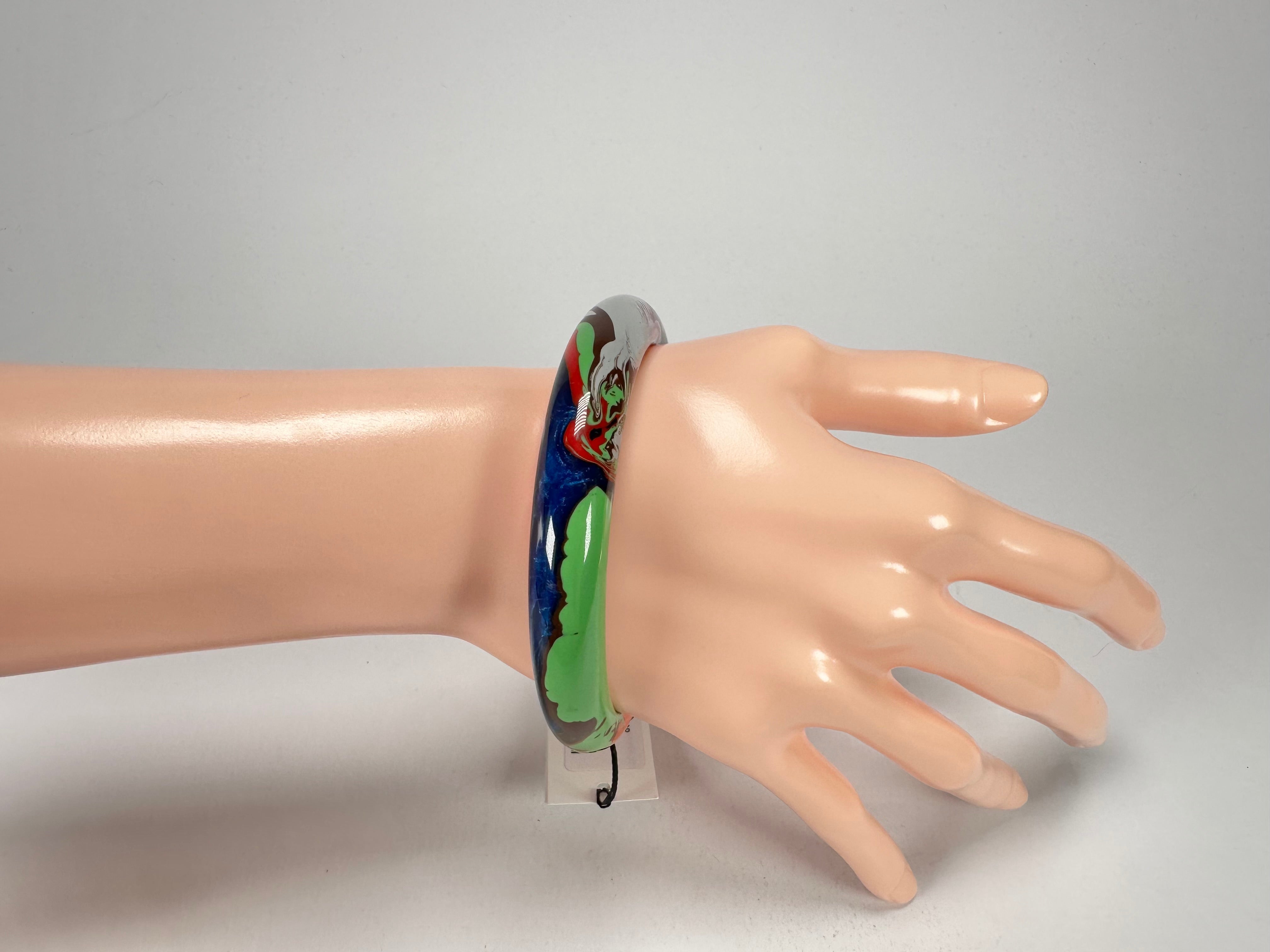 Sobral - Multi-Colour "PB14 Pollock" Resin Solid Bangle ( 001151 )