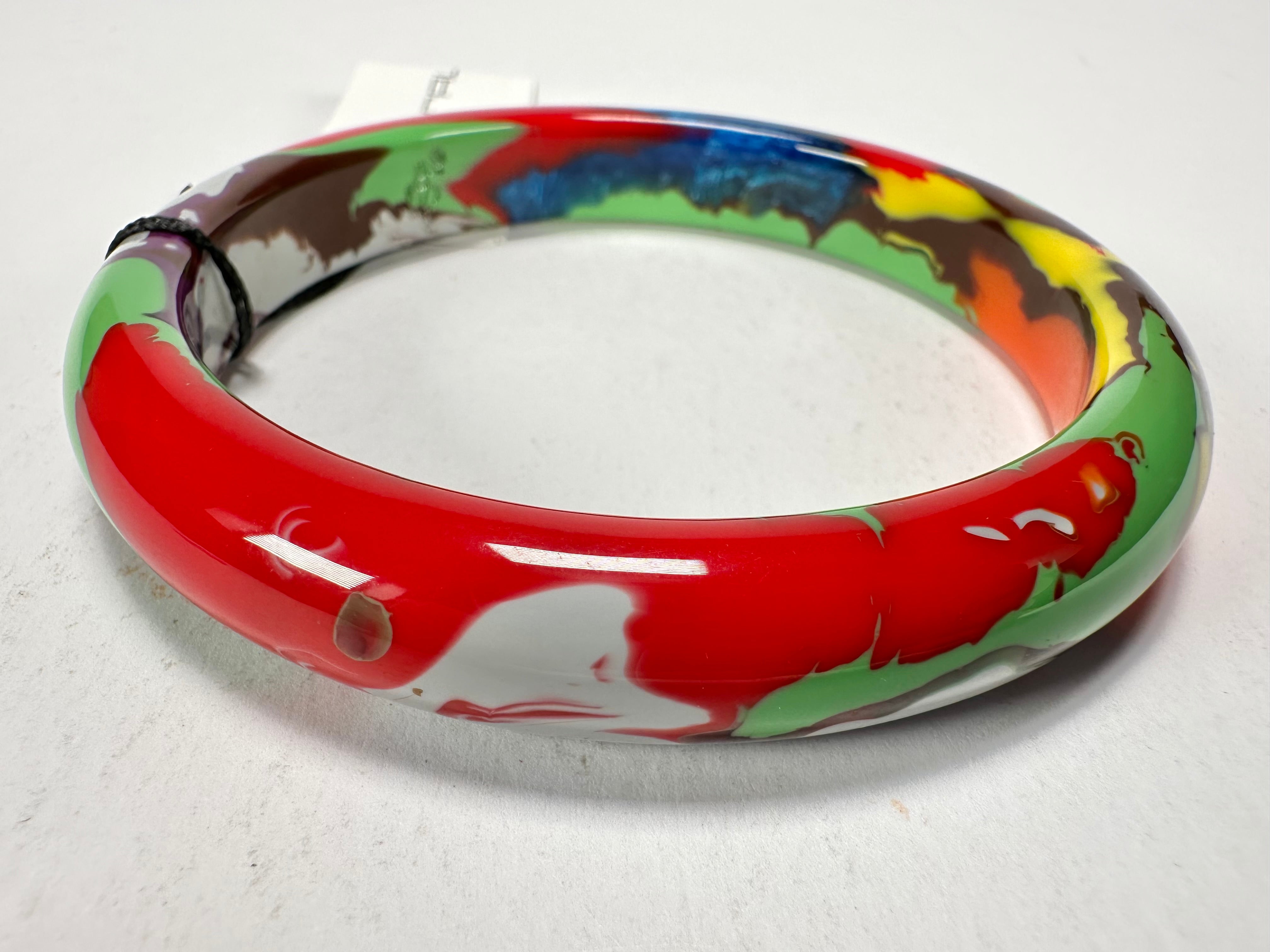 Sobral - Multi-Colour "PB14 Pollock" Resin Solid Bangle ( 001151 )