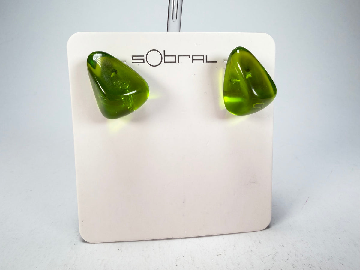 Sobral - Mix 2023 "Pequeno Diamante" Cana Cristal Resin Earrings ( 003600 )