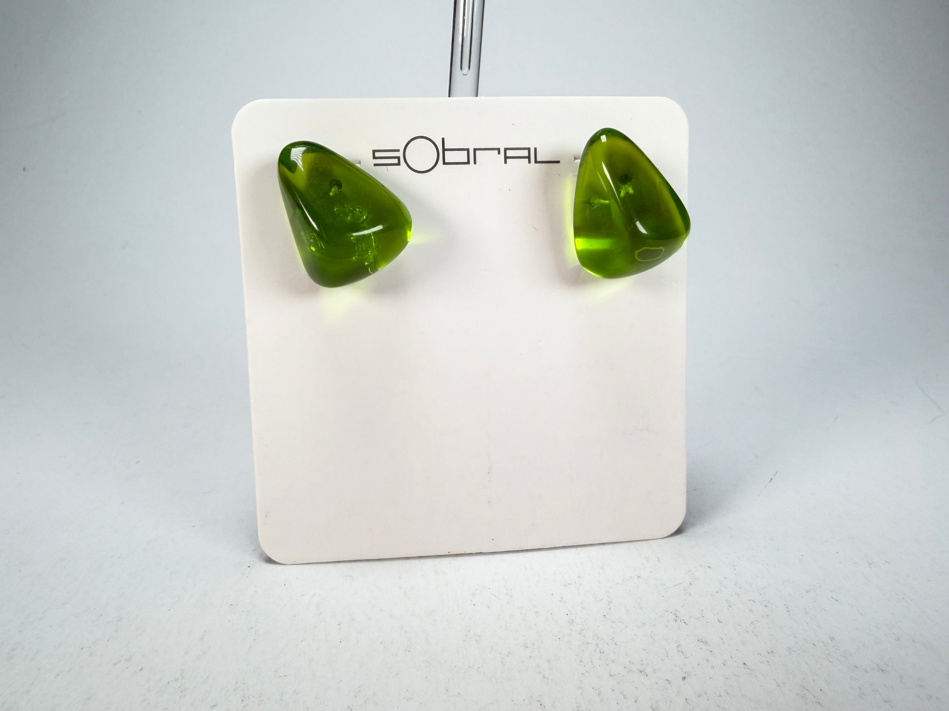 Sobral - Mix 2023 "Pequeno Diamante" Cana Cristal Resin Earrings ( 003600 )