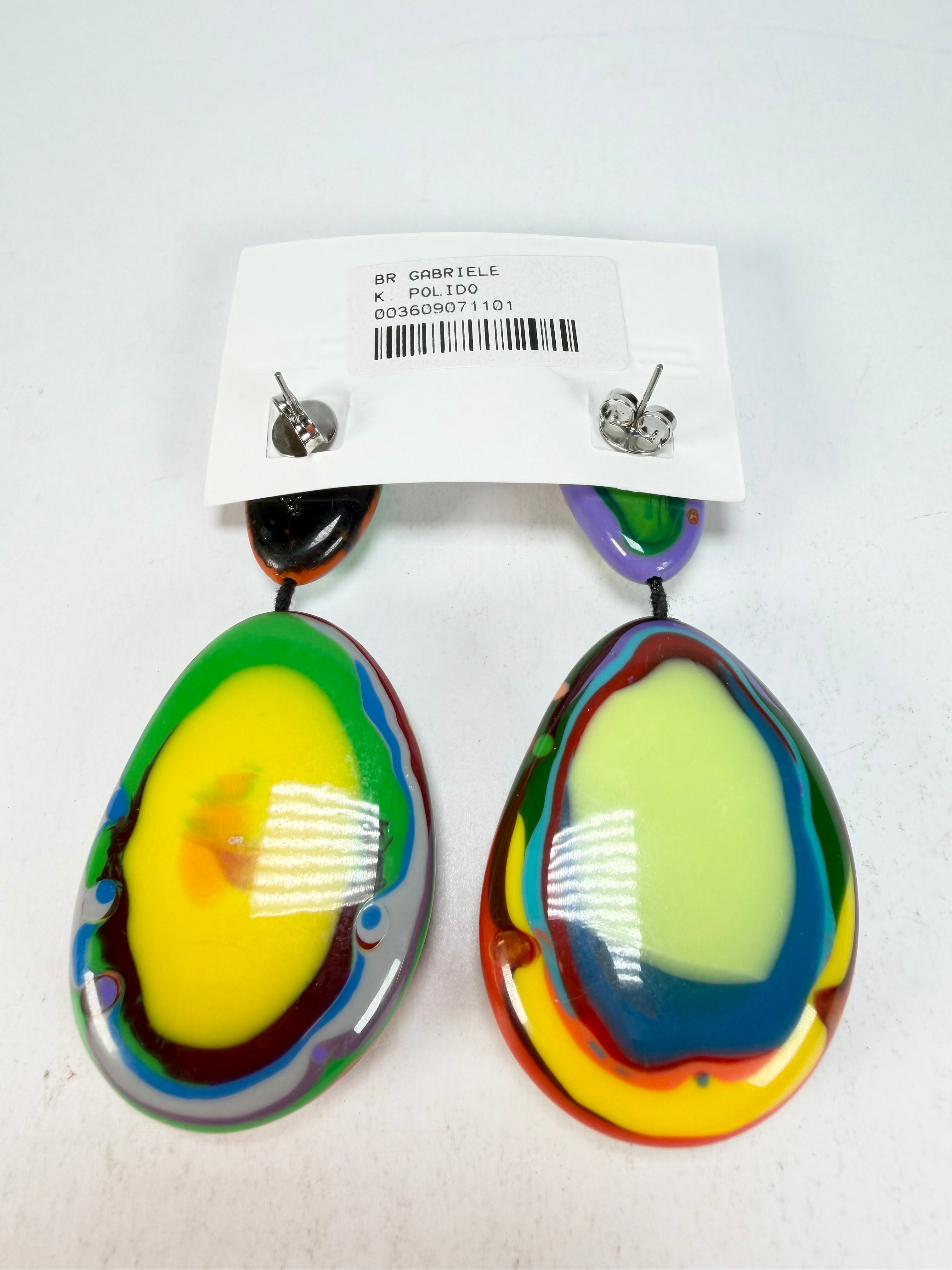Sobral - Multi-Colour "Gabriele" Resin Earrings ( 003609 )