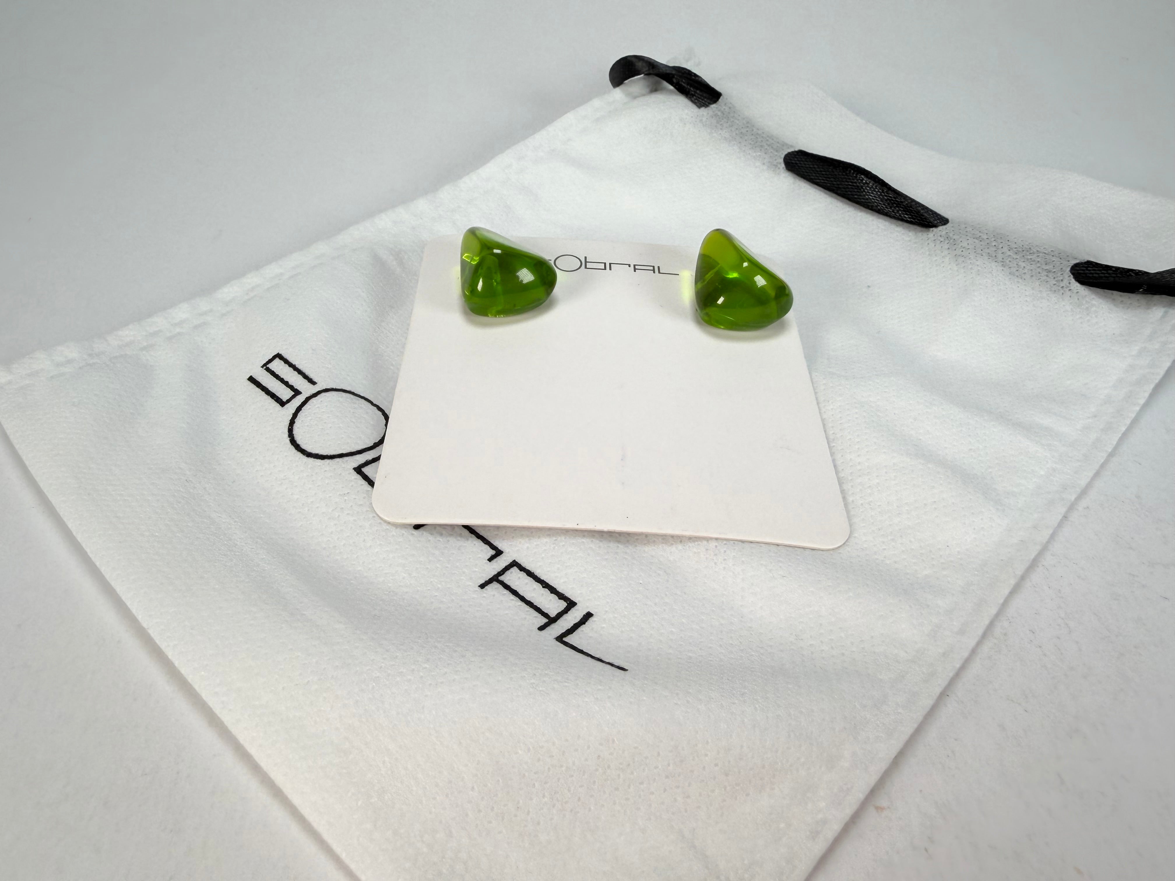 Sobral - Mix 2023 "Pequeno Diamante" Cana Cristal Resin Earrings ( 003600 )