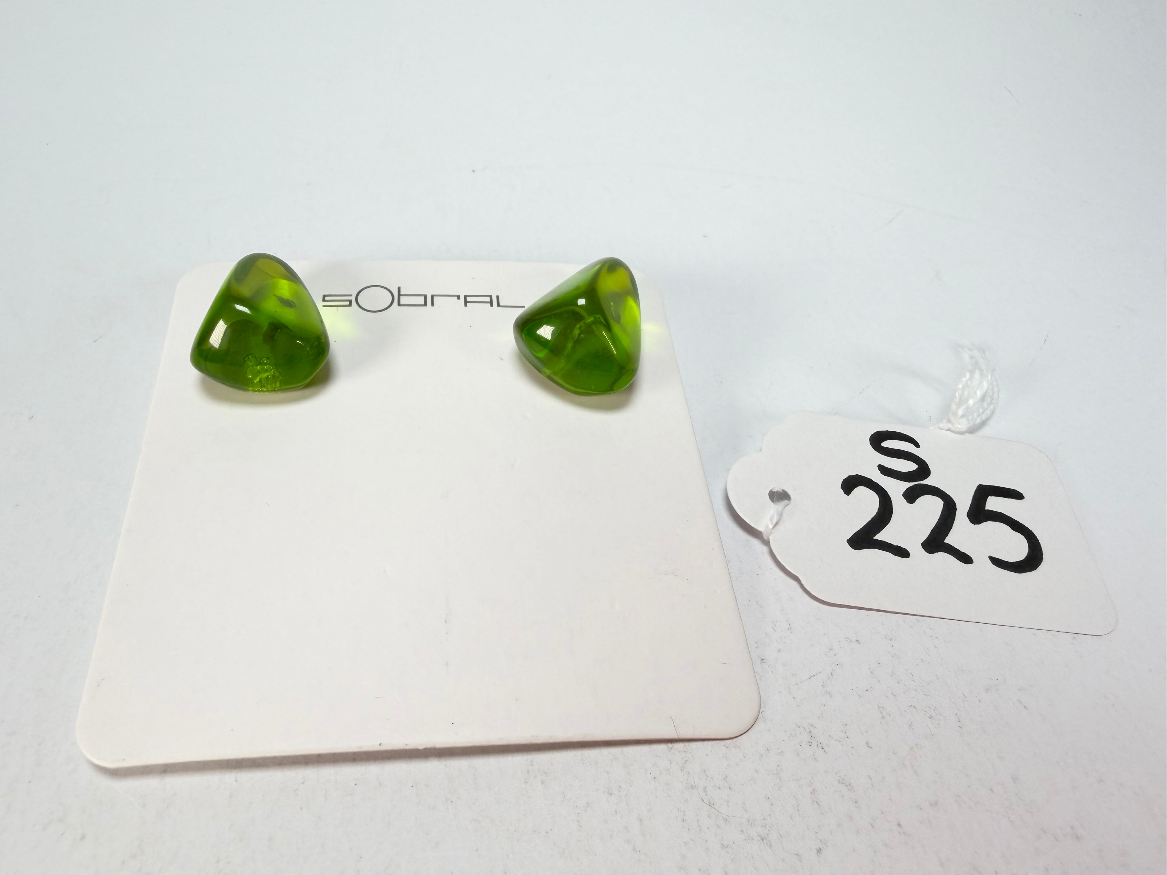 Sobral - Mix 2023 "Pequeno Diamante" Cana Cristal Resin Earrings ( 003600 )