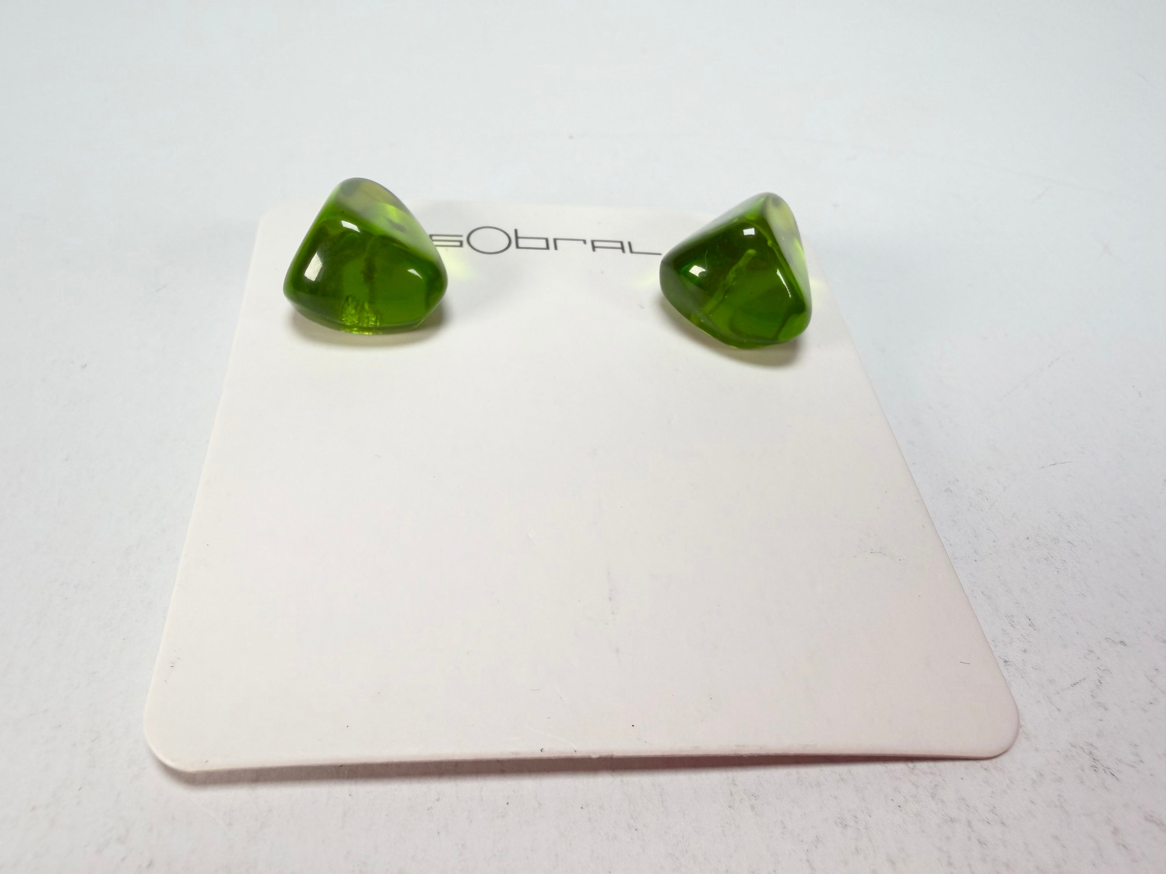Sobral - Mix 2023 "Pequeno Diamante" Cana Cristal Resin Earrings ( 003600 )