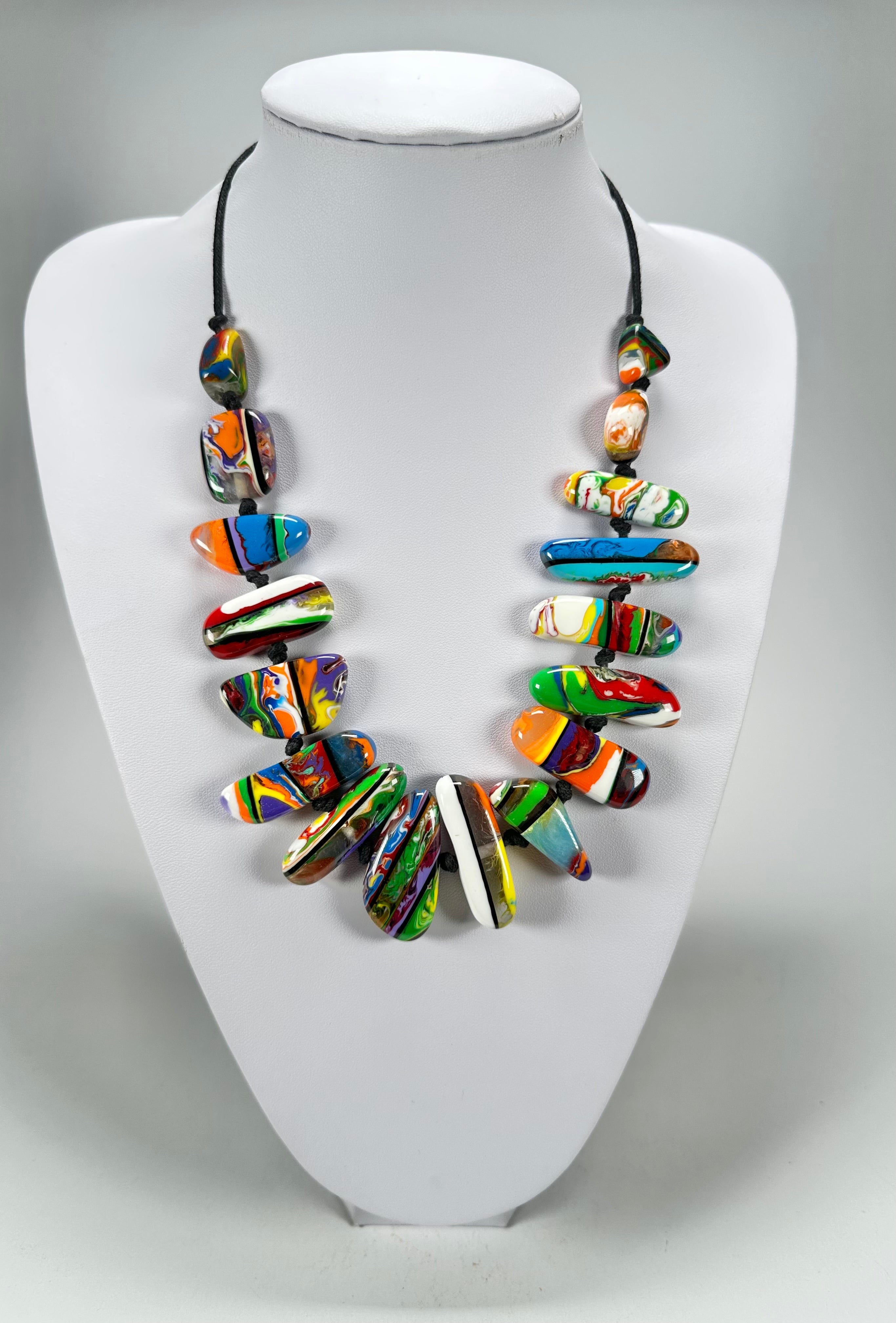 Sobral - Multi-Colour "Newanderthal" Pollock Resin Necklace ( 005257 )