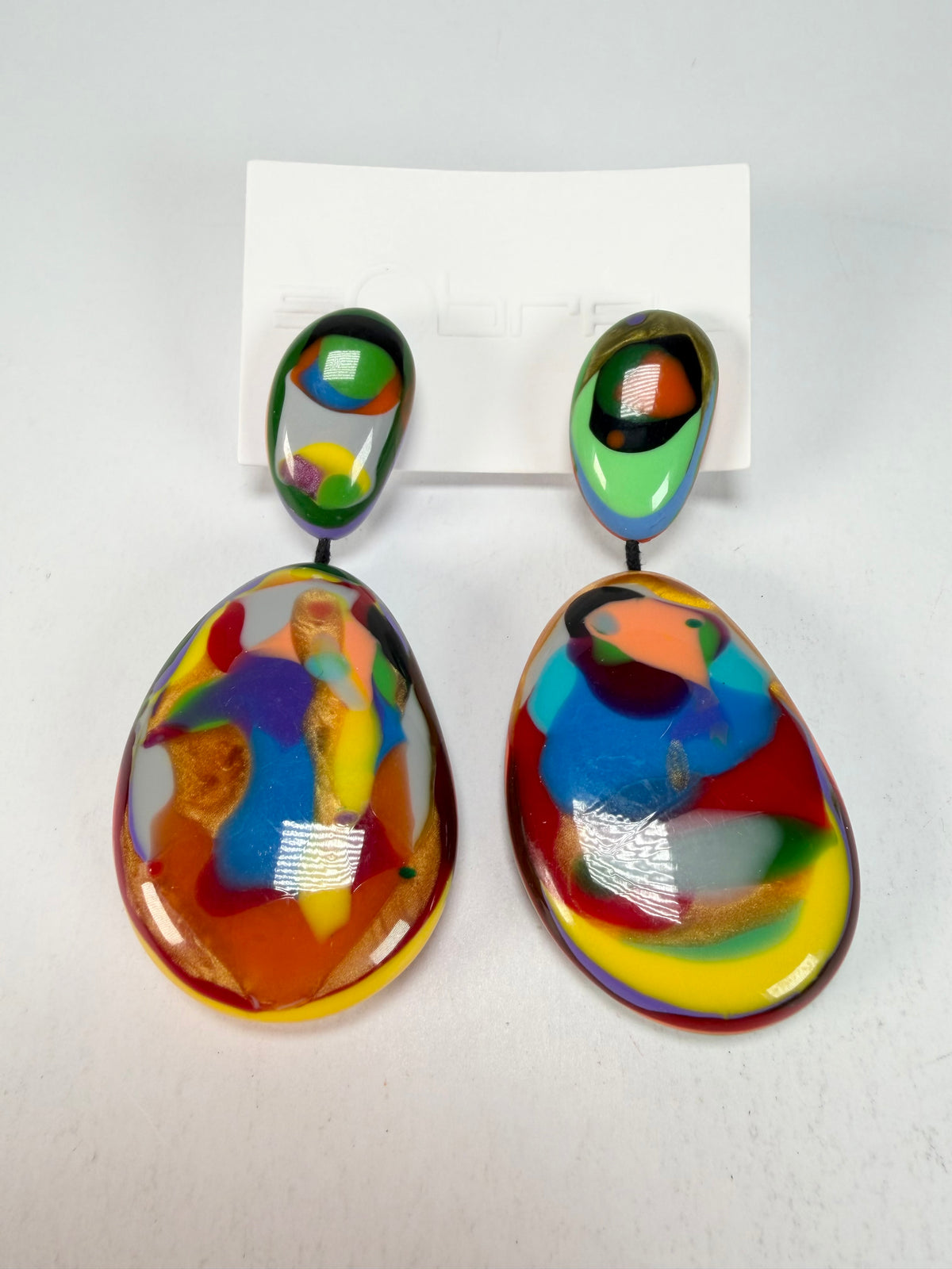 Sobral - Multi-Colour "Gabriele" Resin Earrings ( 003609 )