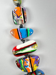 Sobral - Multi-Colour "Newanderthal" Pollock Resin Necklace ( 005257 )