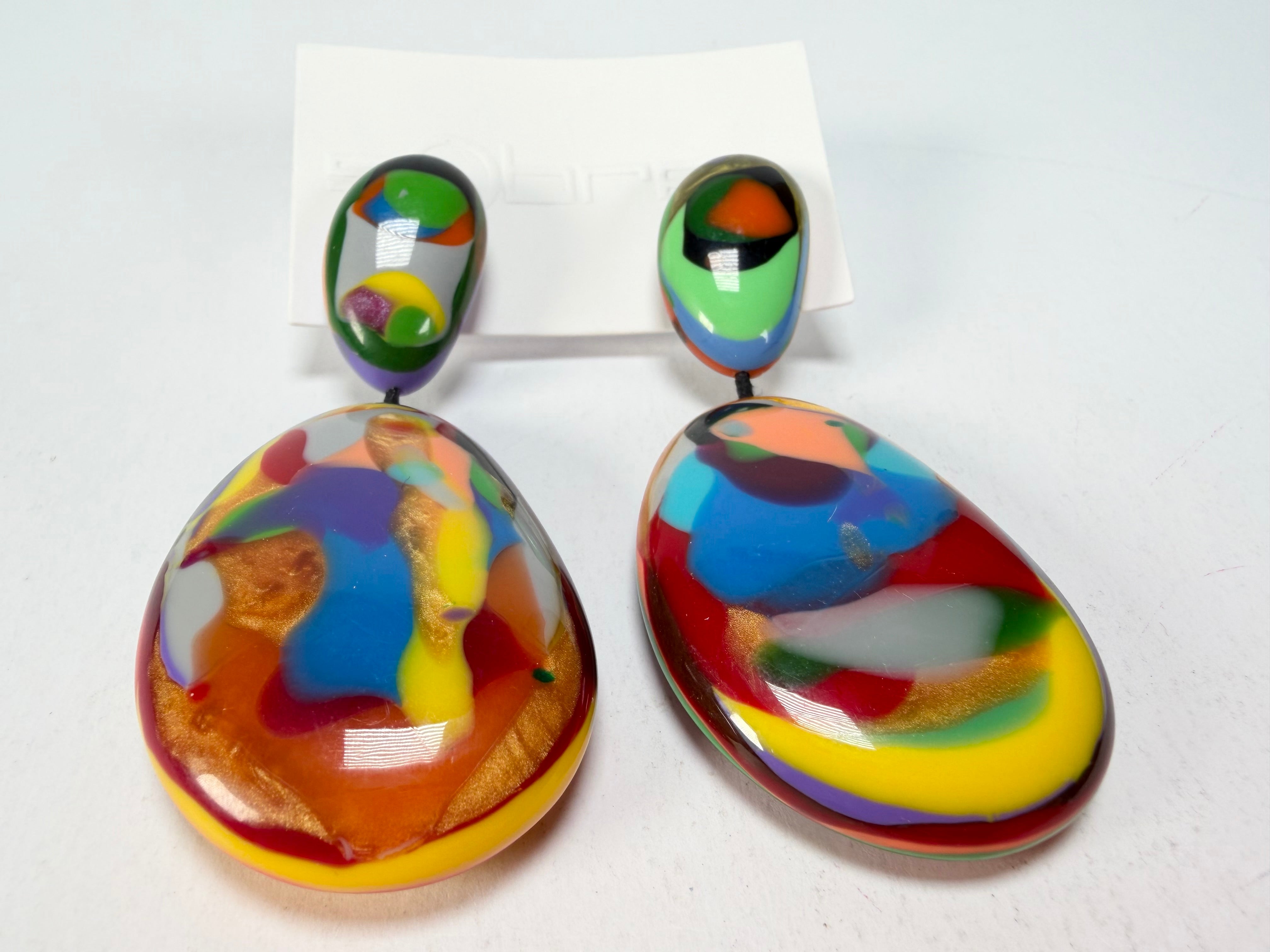 Sobral - Multi-Colour "Gabriele" Resin Earrings ( 003609 )