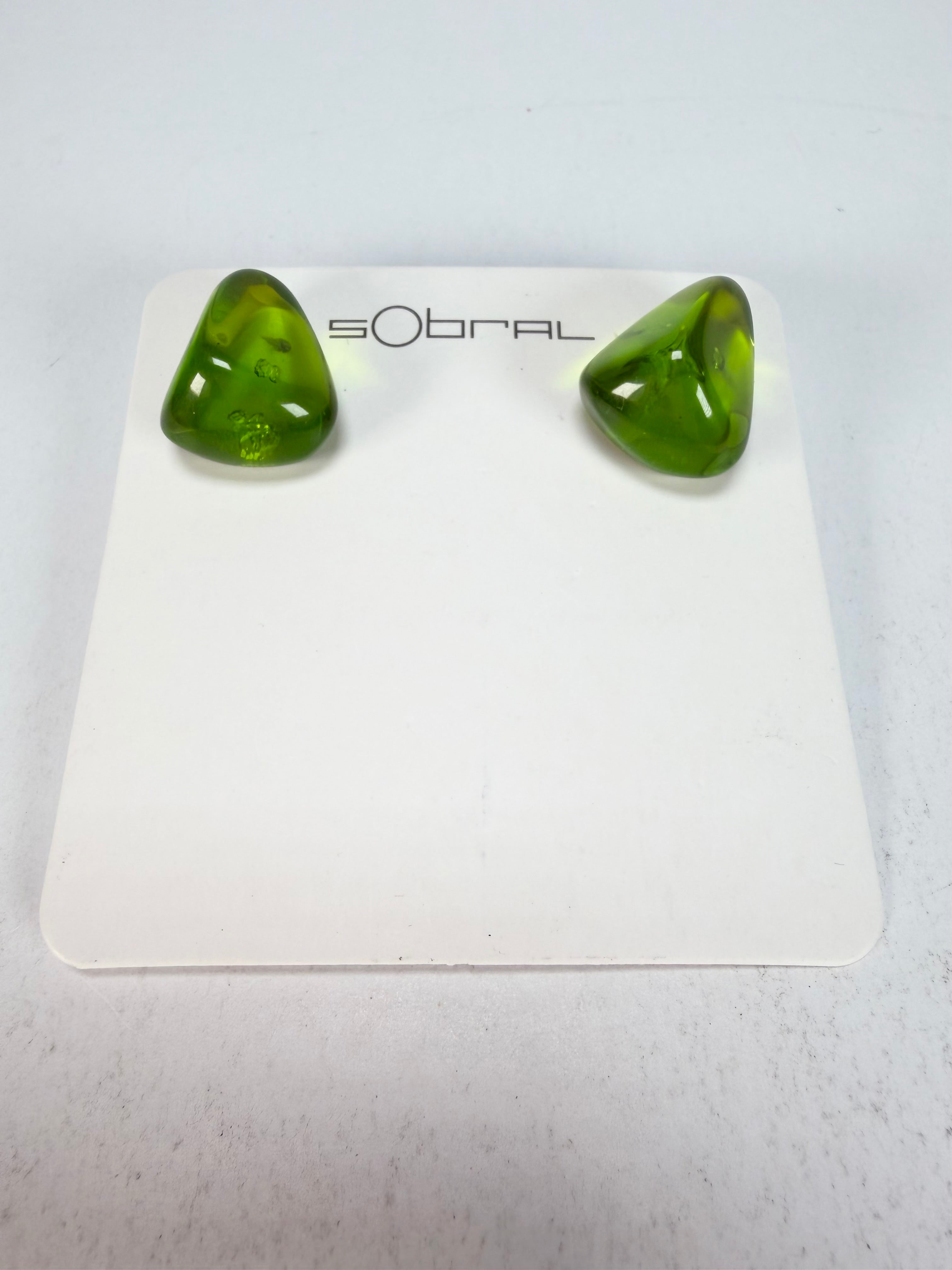 Sobral - Mix 2023 "Pequeno Diamante" Cana Cristal Resin Earrings ( 003600 )