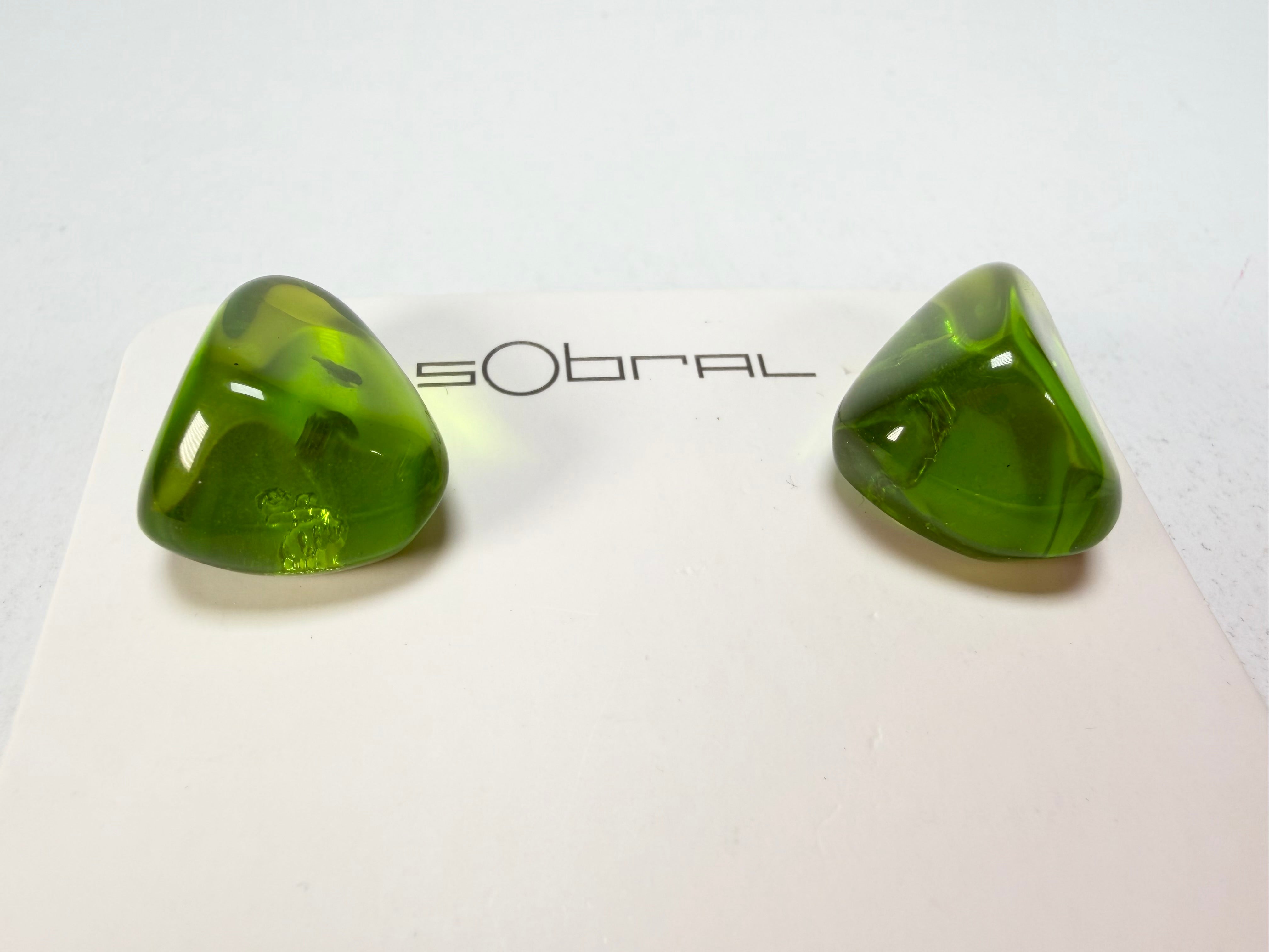 Sobral - Mix 2023 "Pequeno Diamante" Cana Cristal Resin Earrings ( 003600 )
