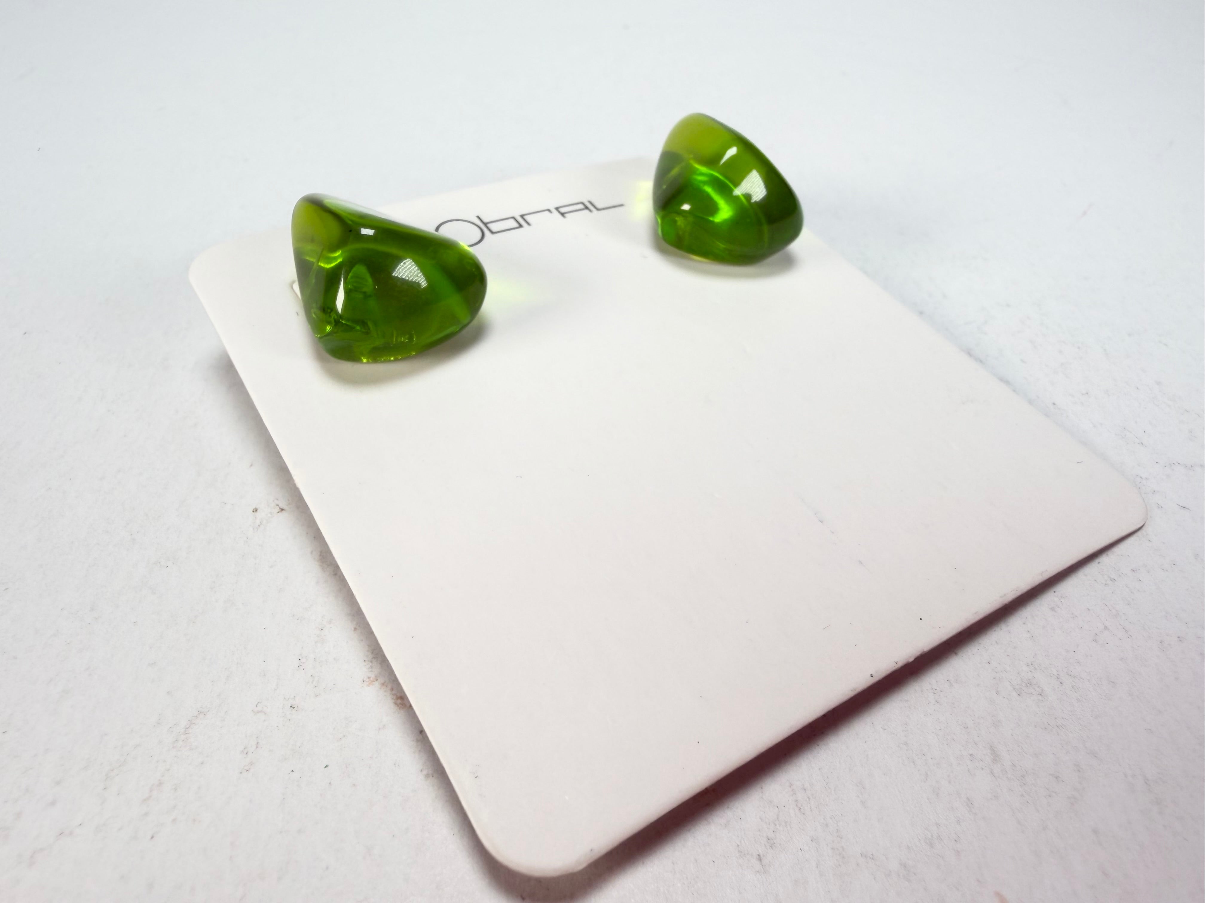 Sobral - Mix 2023 "Pequeno Diamante" Cana Cristal Resin Earrings ( 003600 )
