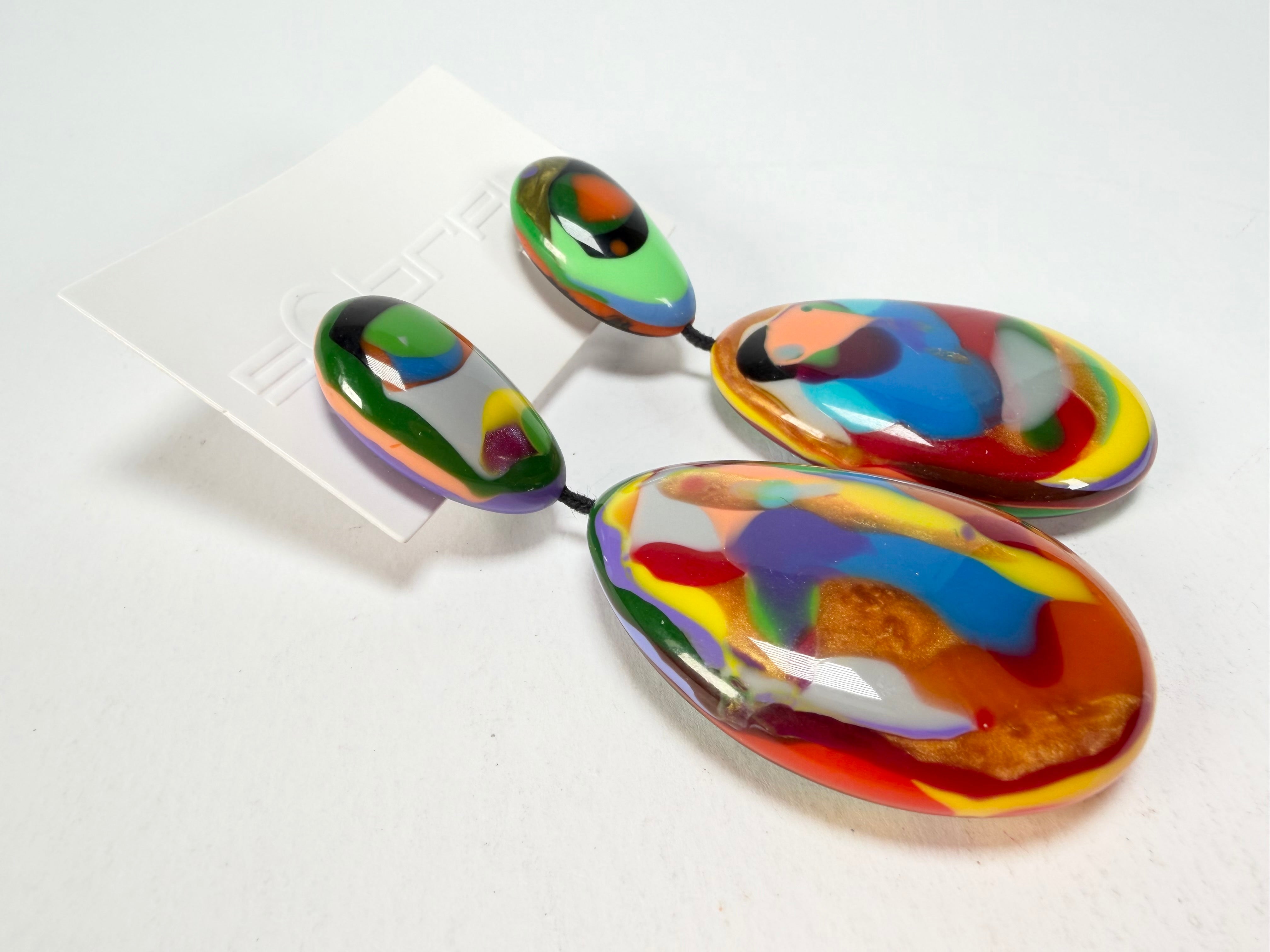 Sobral - Multi-Colour "Gabriele" Resin Earrings ( 003609 )